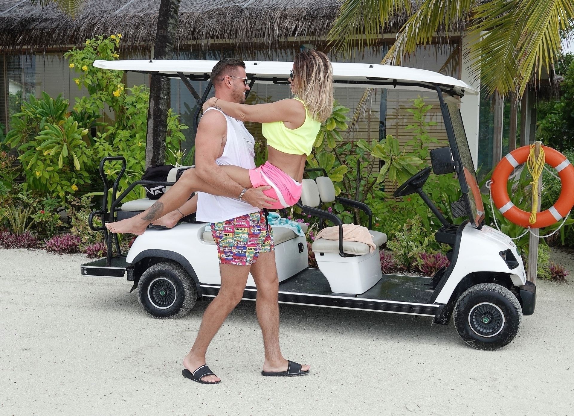 Katie Price & Carl Woods are Seen Enjoying Their Holiday in the Maldives (11 Photos)