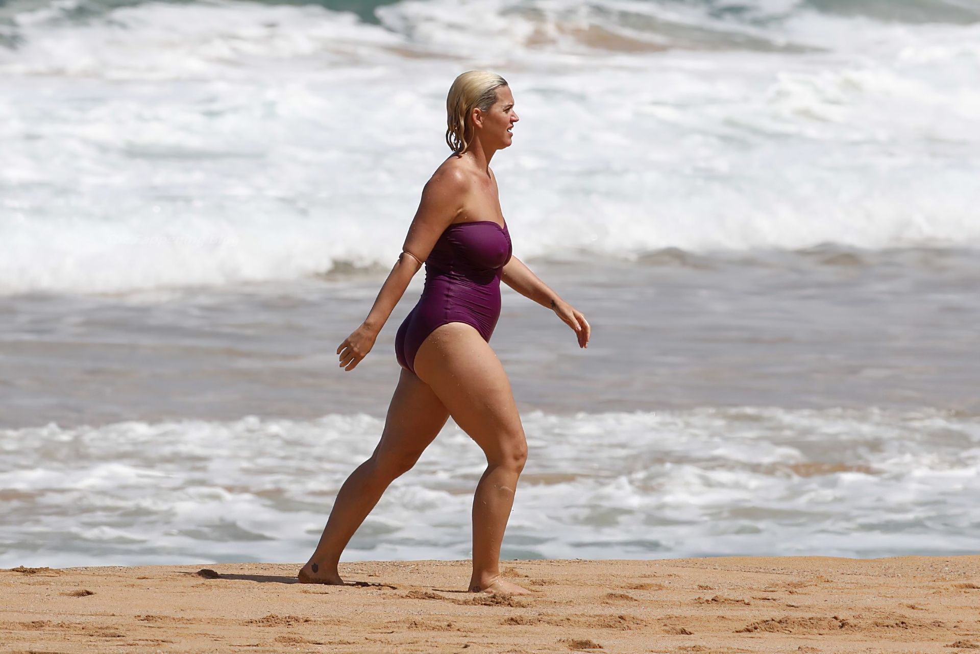 Katy Perry Shows Off Her Boobs & Butt in a Swimsuit on the Beach in Hawaii (52 Photos)