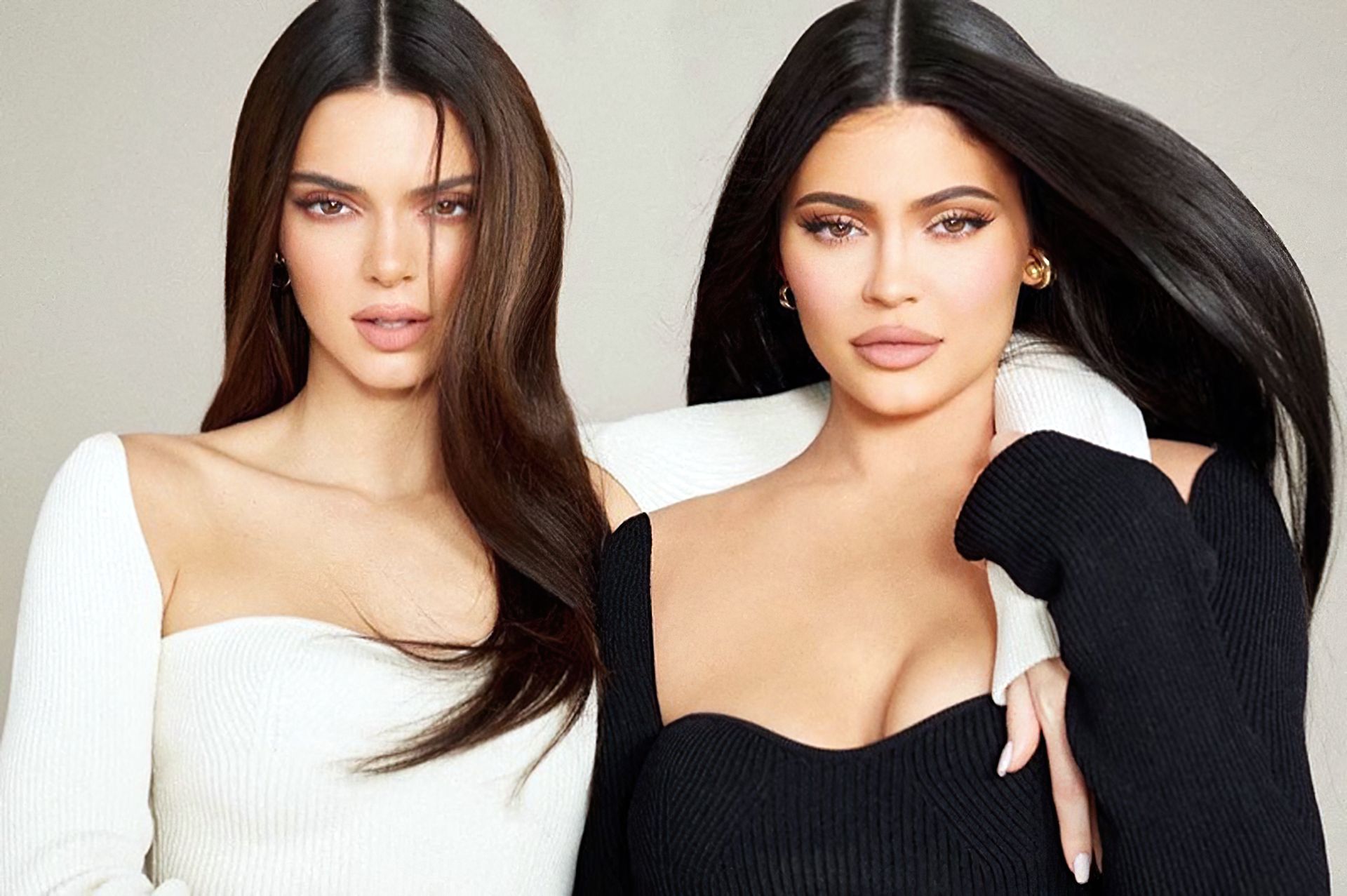Kendall & Kylie Jenner Pose for Their Beauty Product Launch (4 Photos)