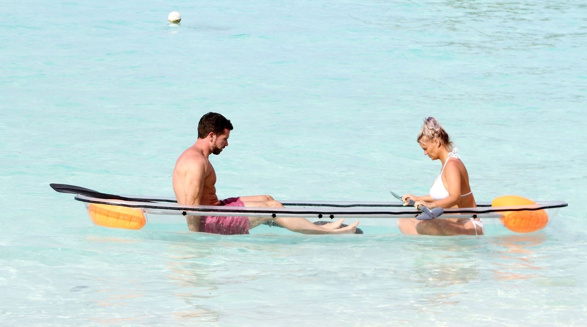 Kerry Katona & Ryan Mahoney Jump in a Canoe for Some Fun in the Indian Ocean (44 Photos)