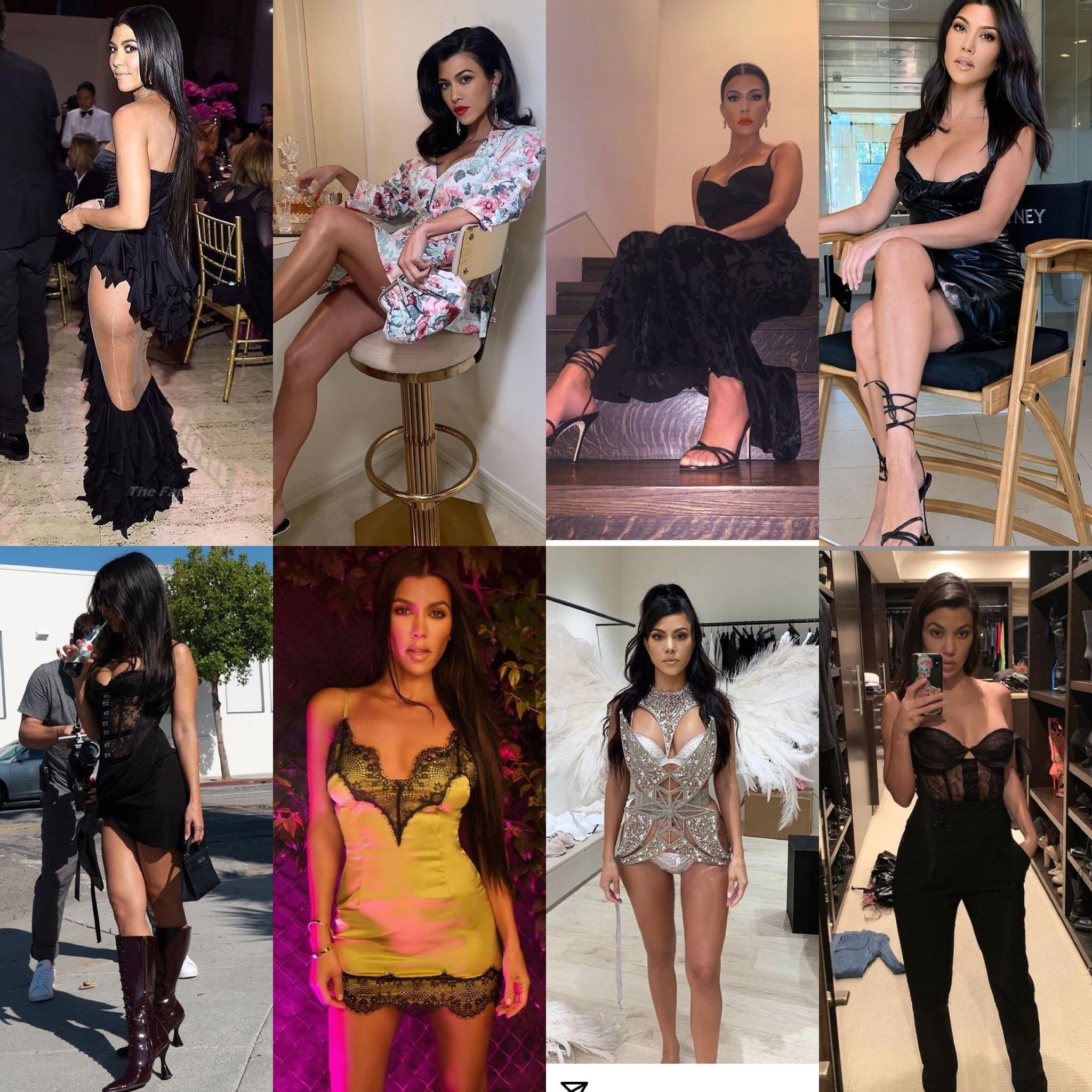 Kourtney Kardashian Sexy (3 Collage Photos)