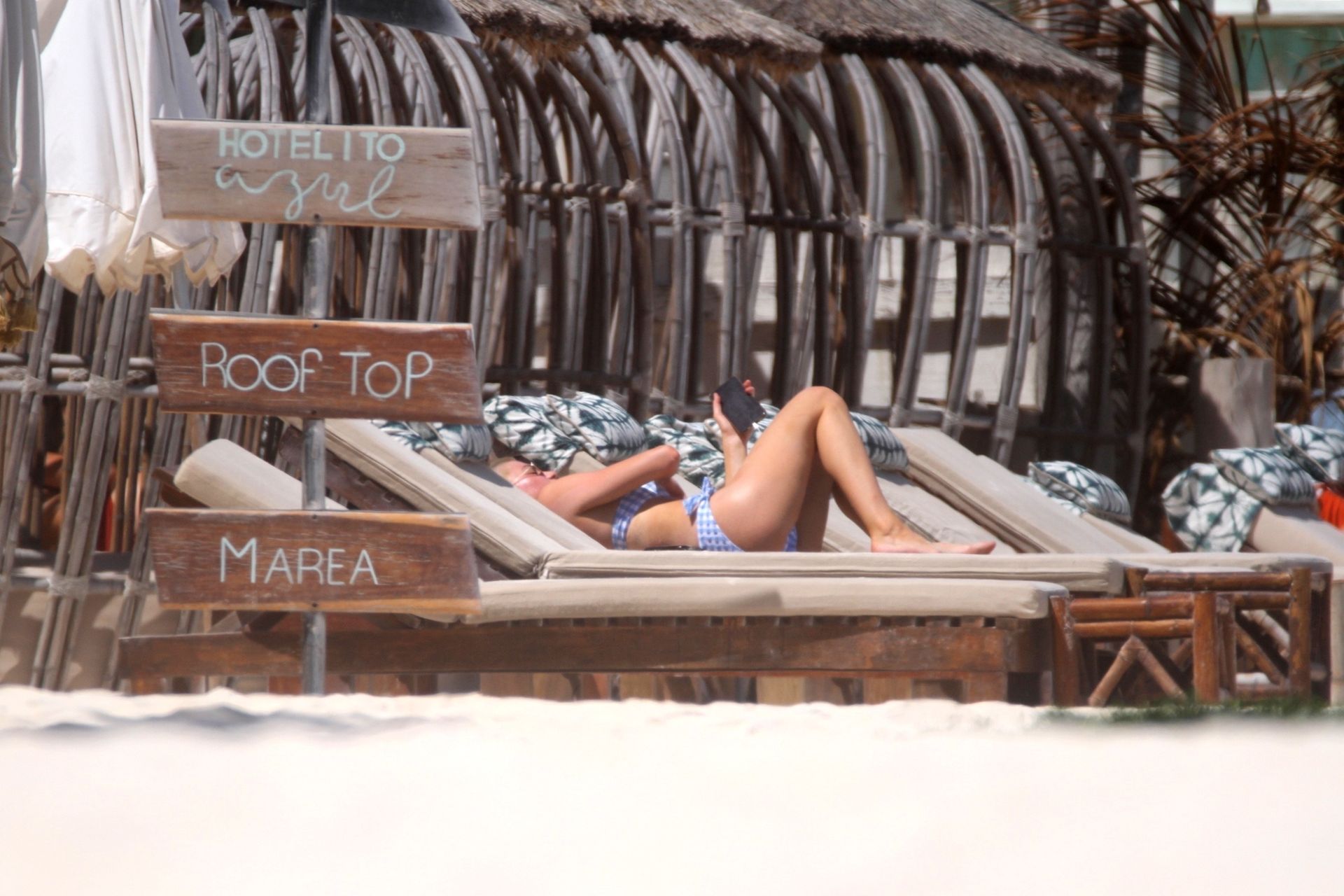 Kristen Hancher Sunbathes Topless in Tulum (36 Photos)