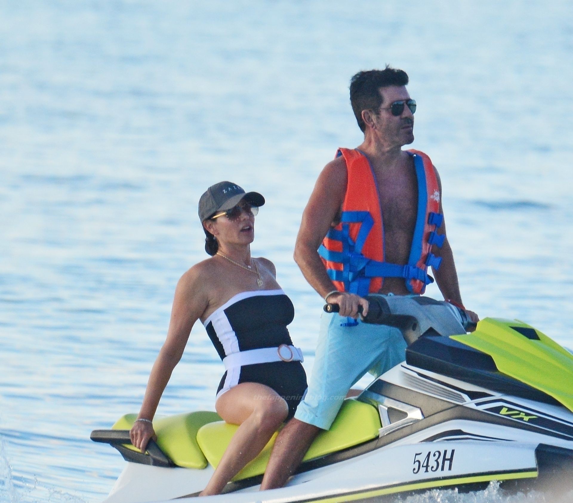 Lauren Silverman Enjoys a Ride with Simon Cowell at Brandons Beach in Barbados (36 Photos)