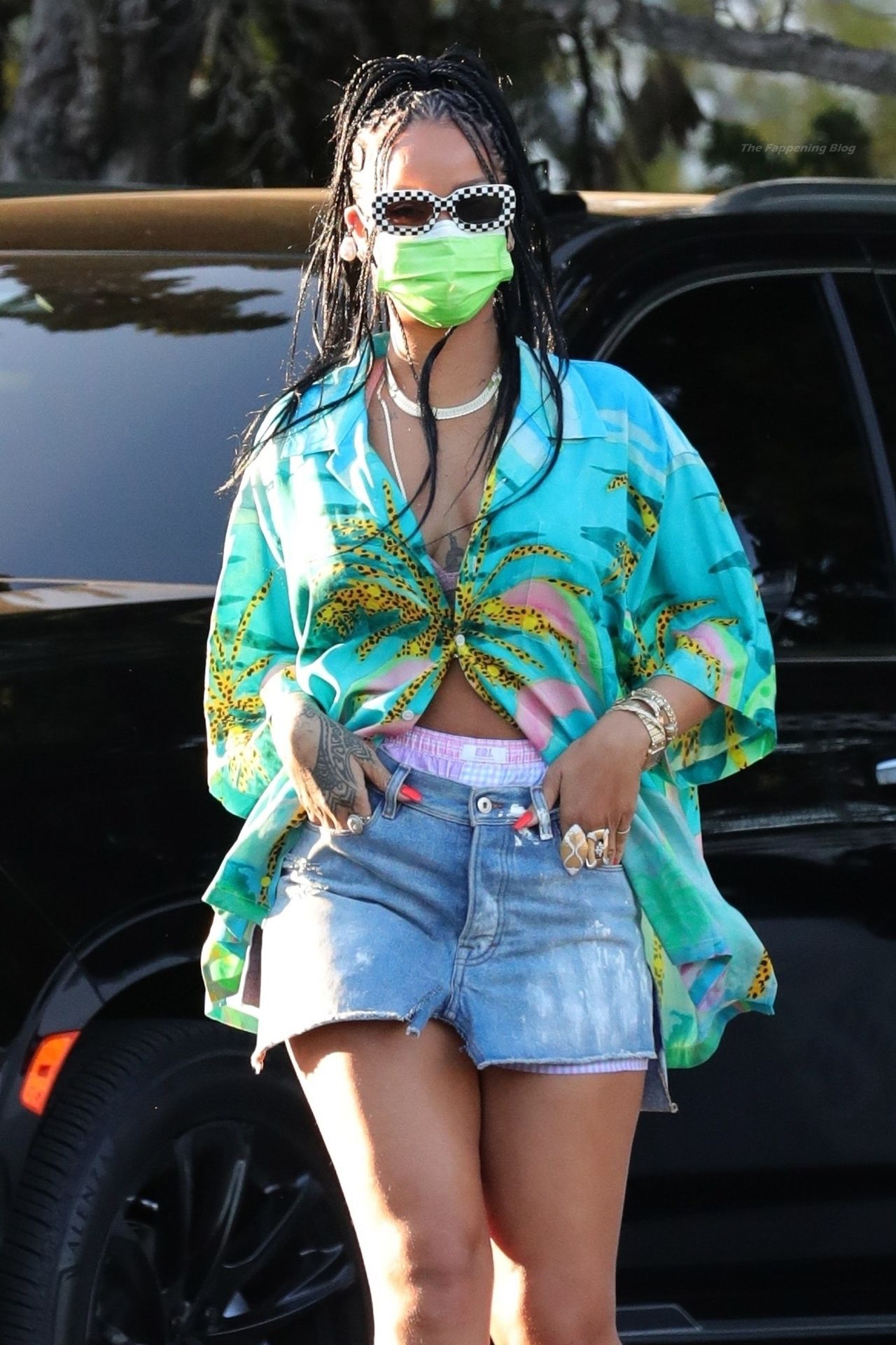 Le
ggy Rihanna Turns Heads in Colorful Island-Inspired Look in Beverly Hills (93 Photos)