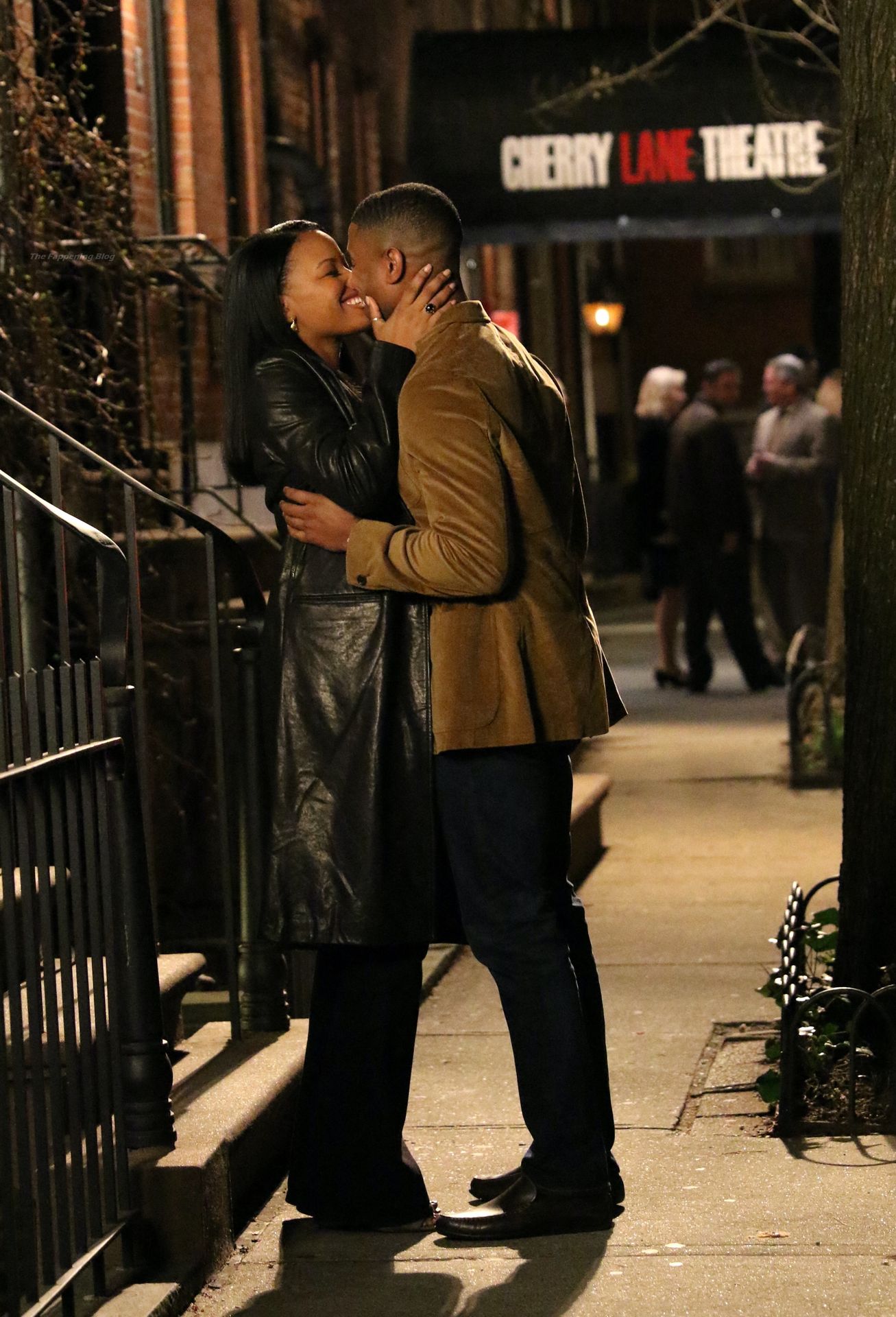Michael B. Jordan & Chanté Adams are Pictured Kissing on the Set in NYC (19 Photos)