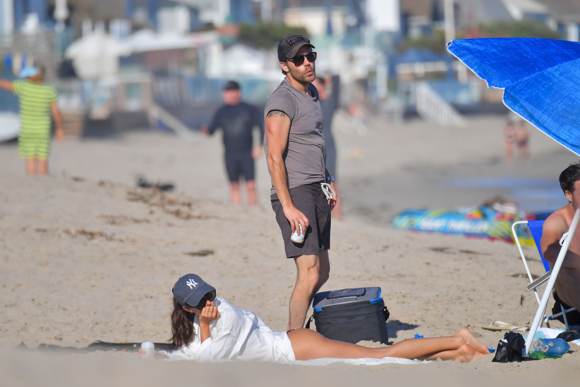 Paul Wesley & Ines de Ramon Spend a Day on a Sunny Malibu Beach (17 Photos)