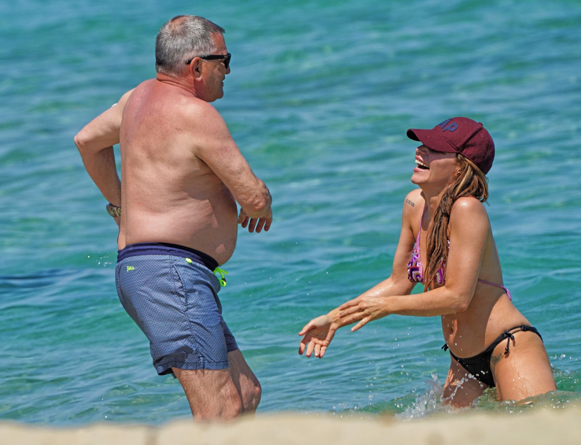 Lola Marois & Jean-Marie Bigard are Seen Swimming in Saint Tropez (19 Photos)