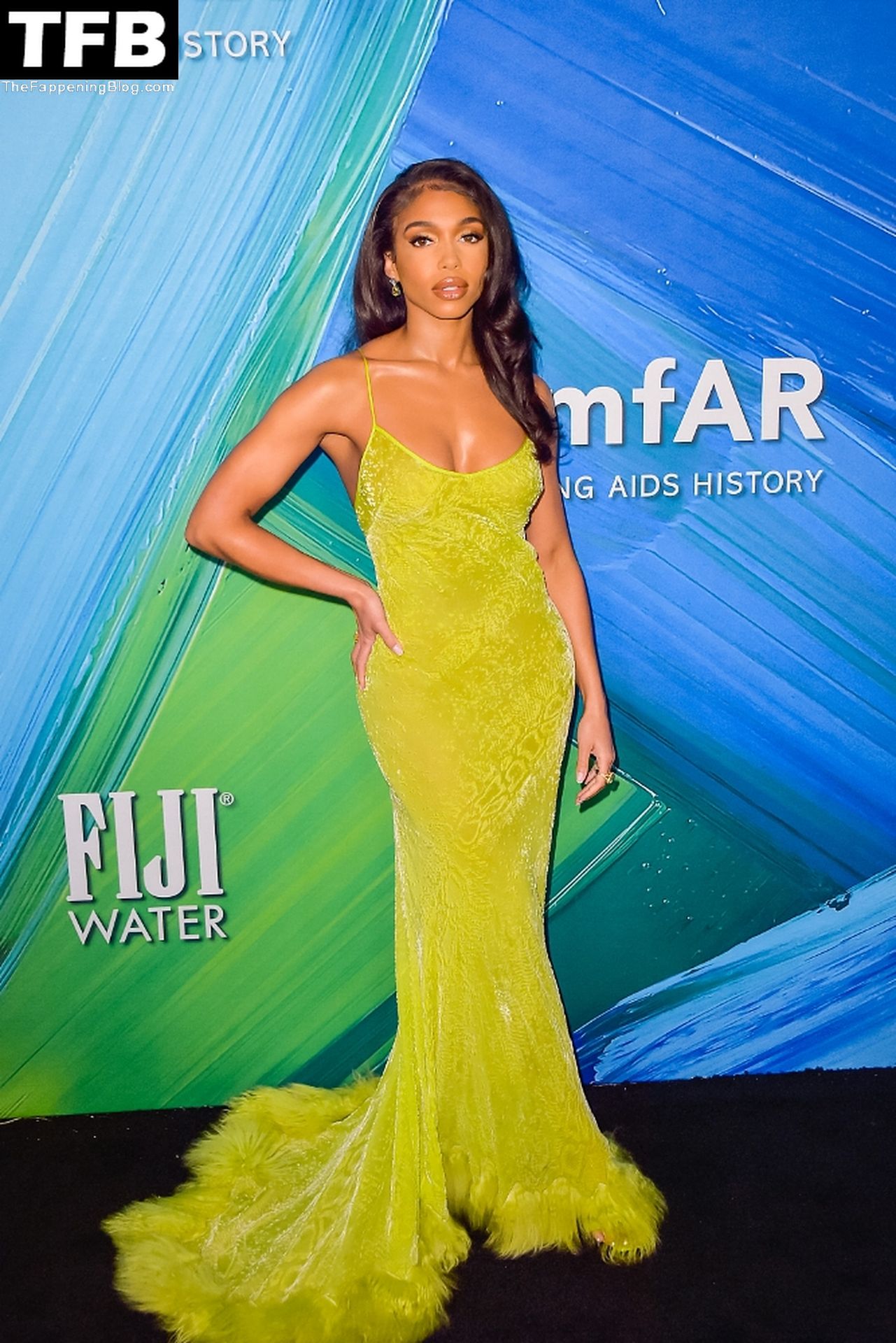 Lori Harvey Strikes a Pose Wearing a Gorgeous Lime Green Dress at the amfAR Gala (29 Photos)