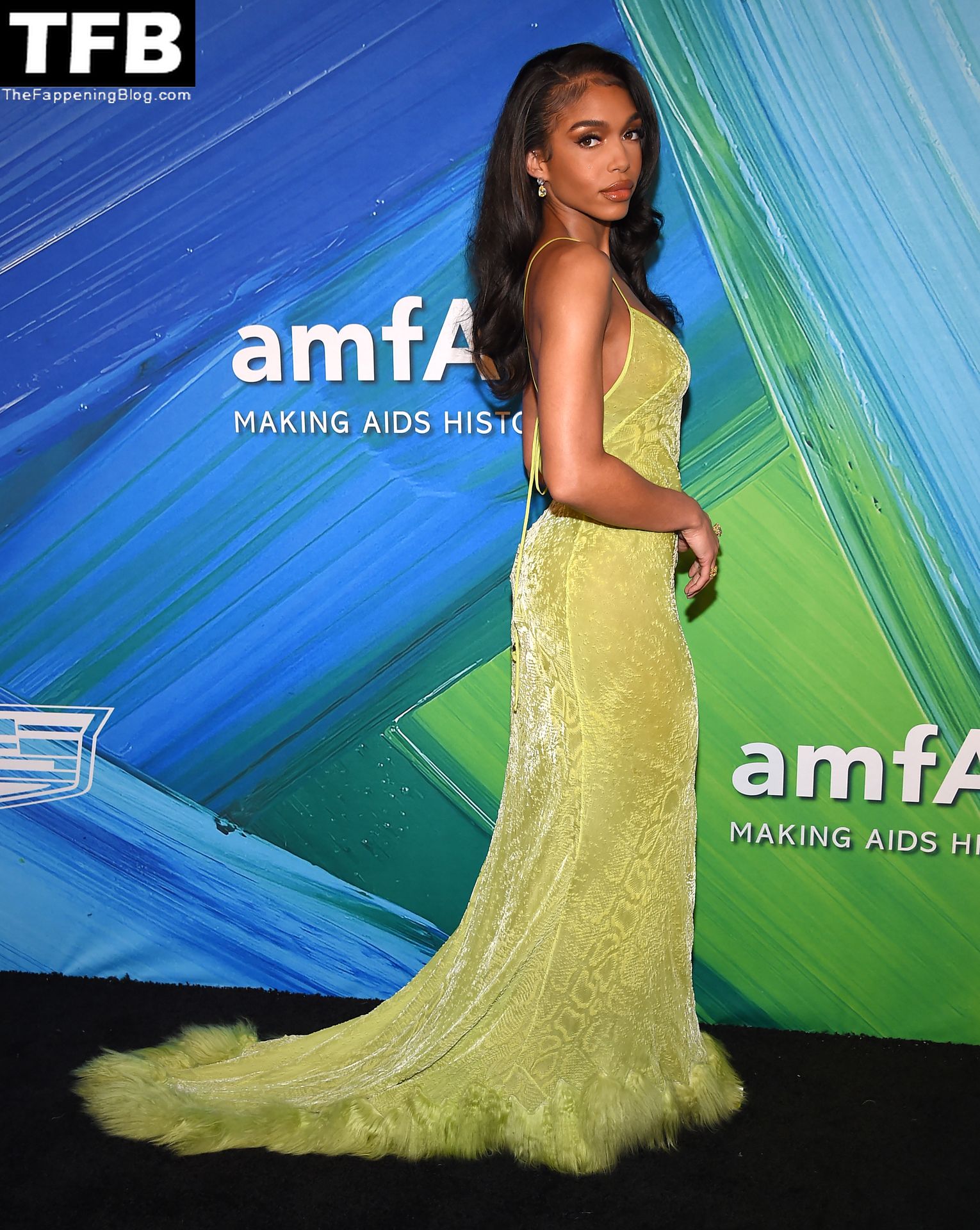 Lori Harvey Strikes a Pose Wearing a Gorgeous Lime Green Dress at the amfAR Gala (29 Photos)
