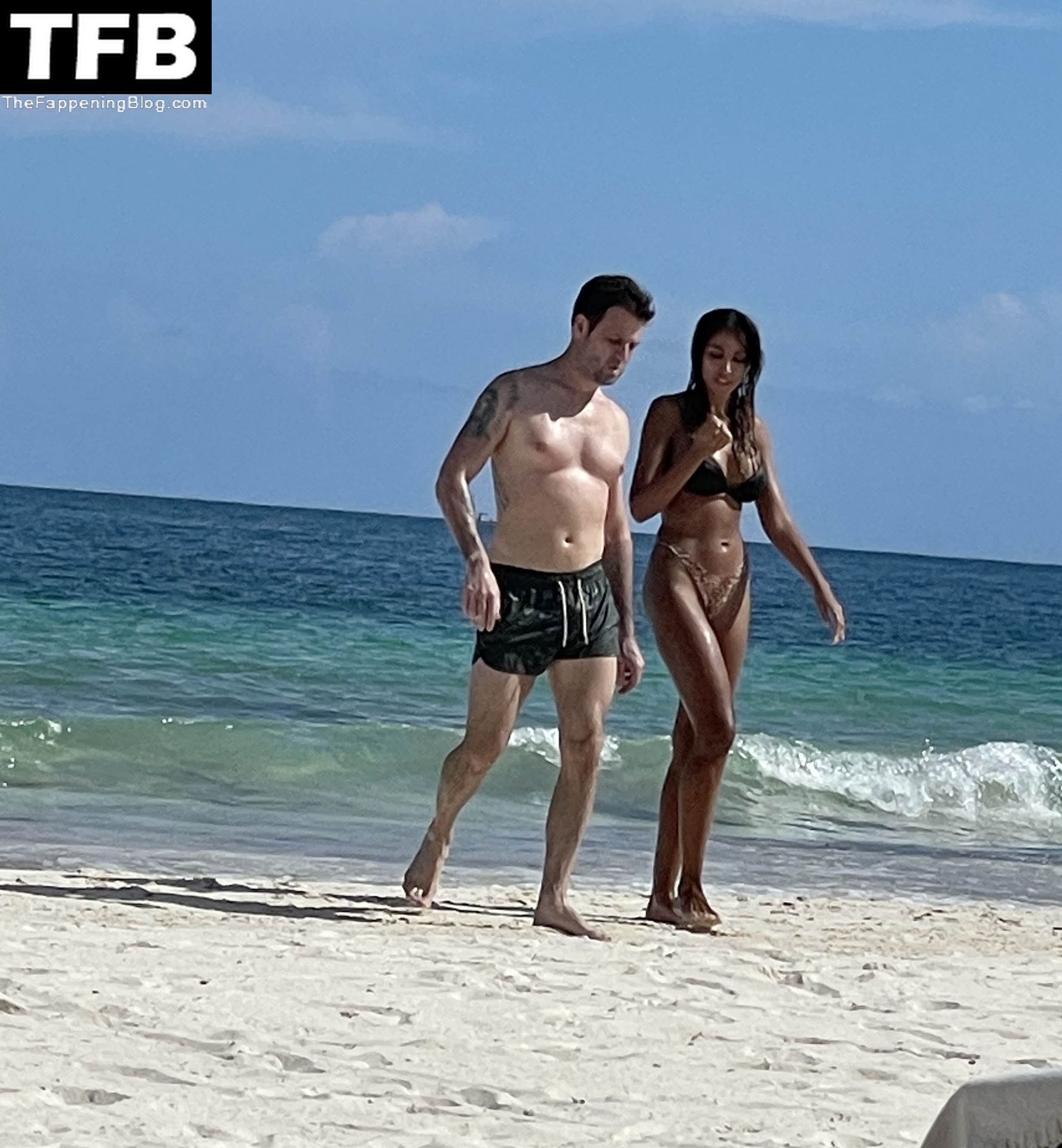 Madalina Diana Ghenea is Seen in a Bikini at The Beach in Mexico (5 Photos + Video)