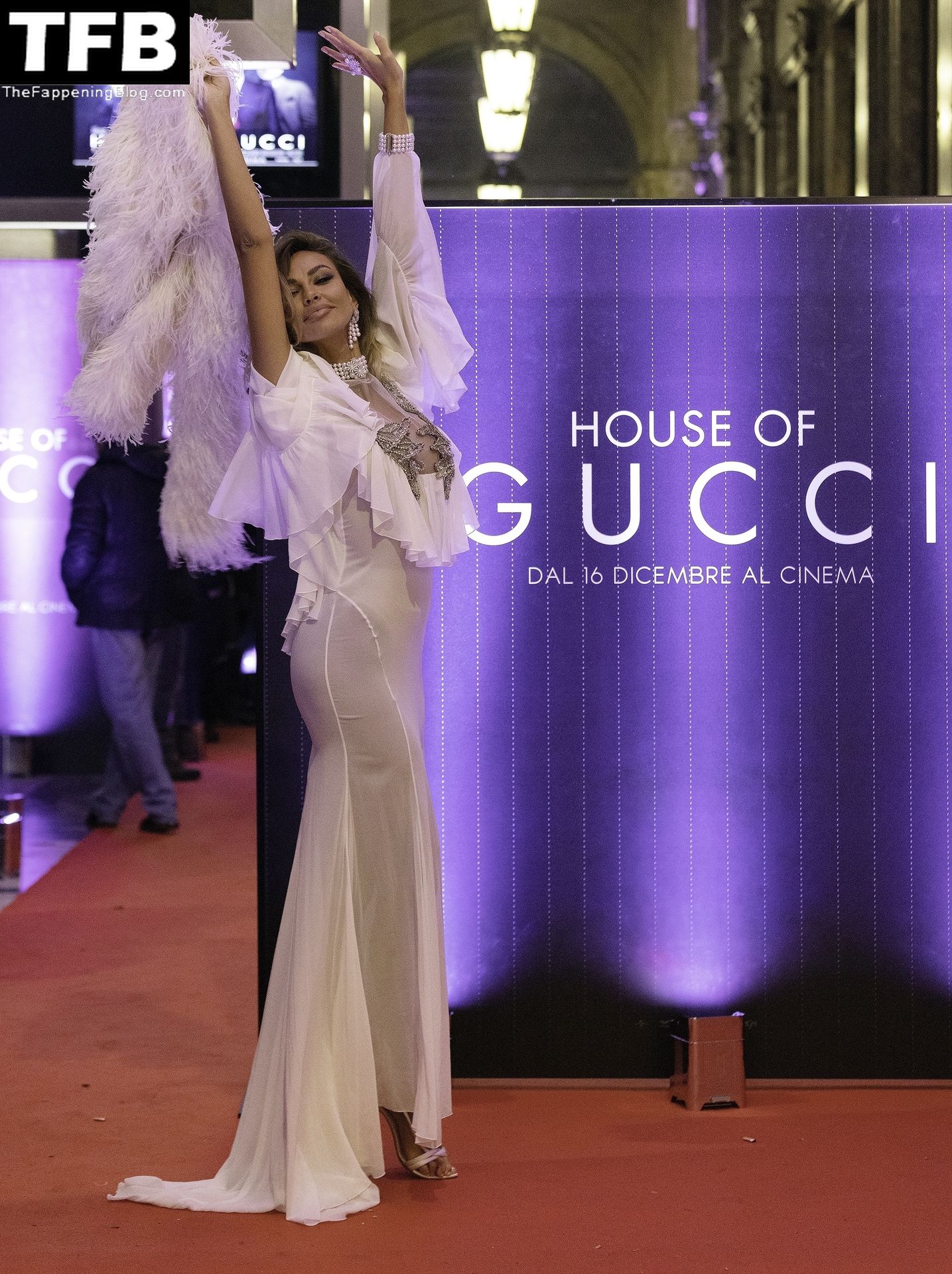 Madalina Ghenea Looks Stunning at the Premiere House of Gucci’ (82 Photos)