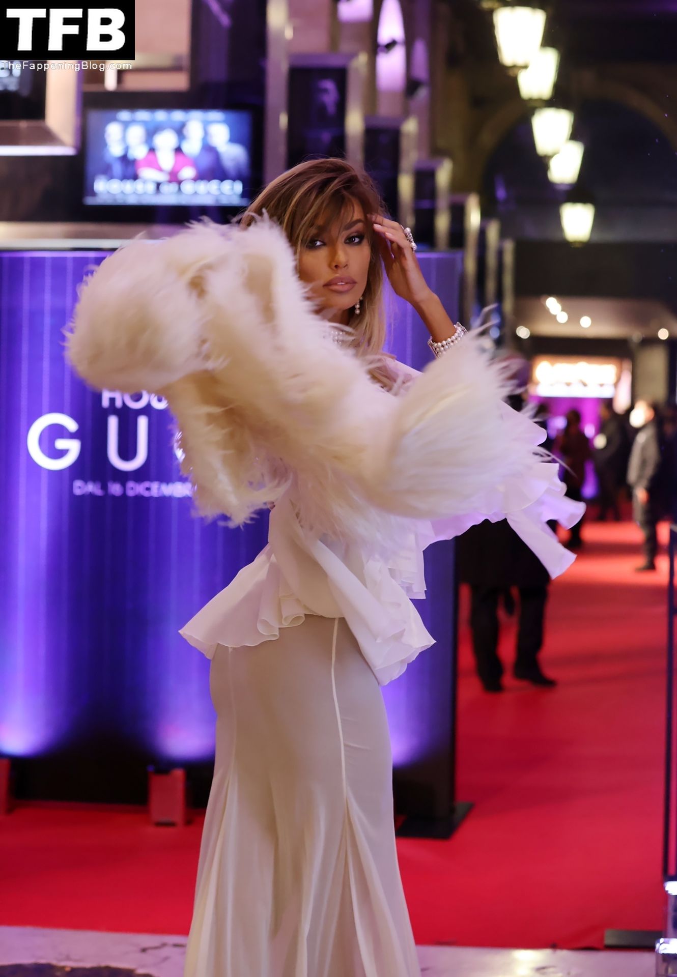 Madalina Ghenea Looks Stunning at the Premiere House of Gucci’ (82 Photos)