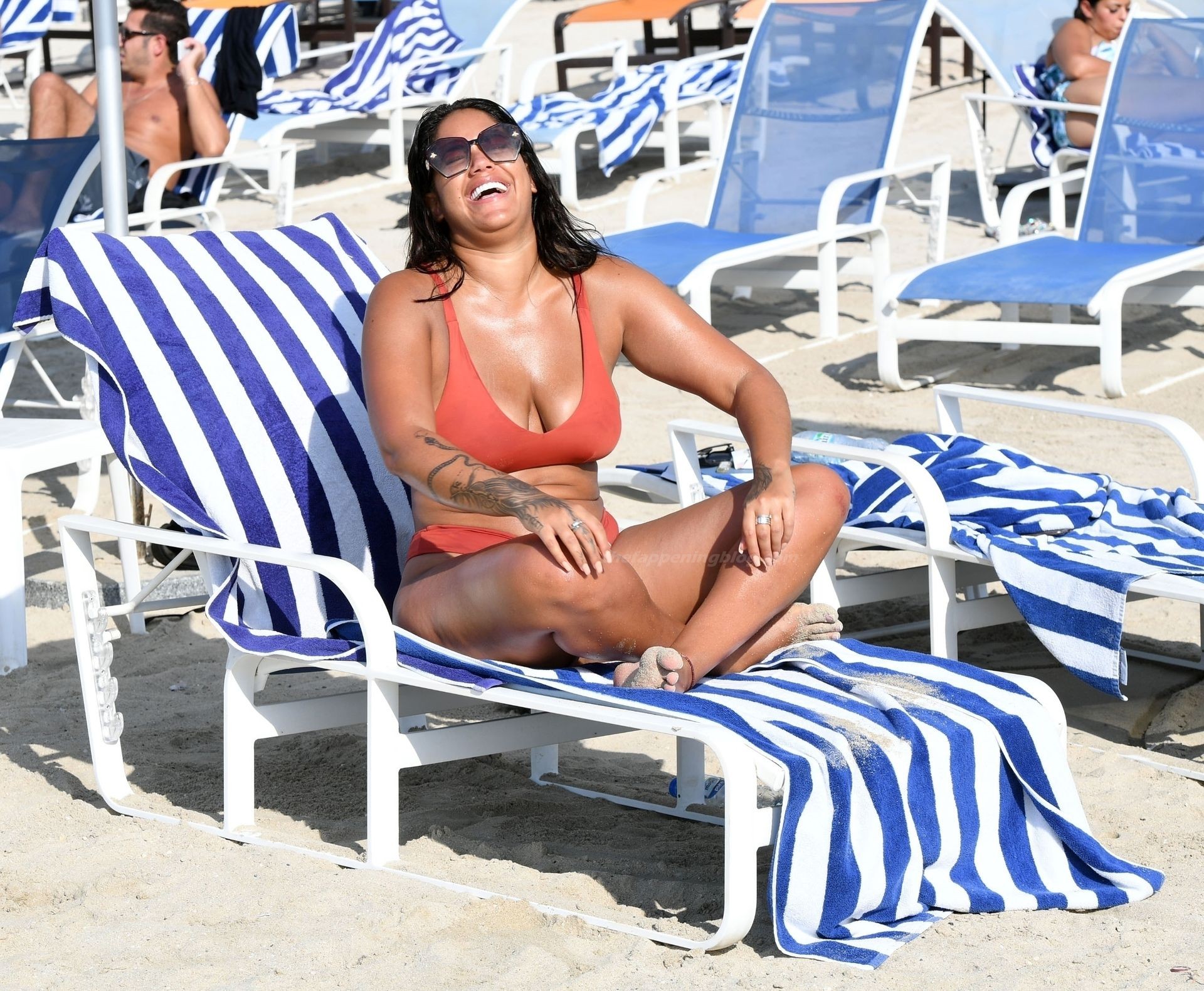 Malin Andersson Shows Off Her Sexy Body While Relaxing on the Beach in Dubai (39 Photos)