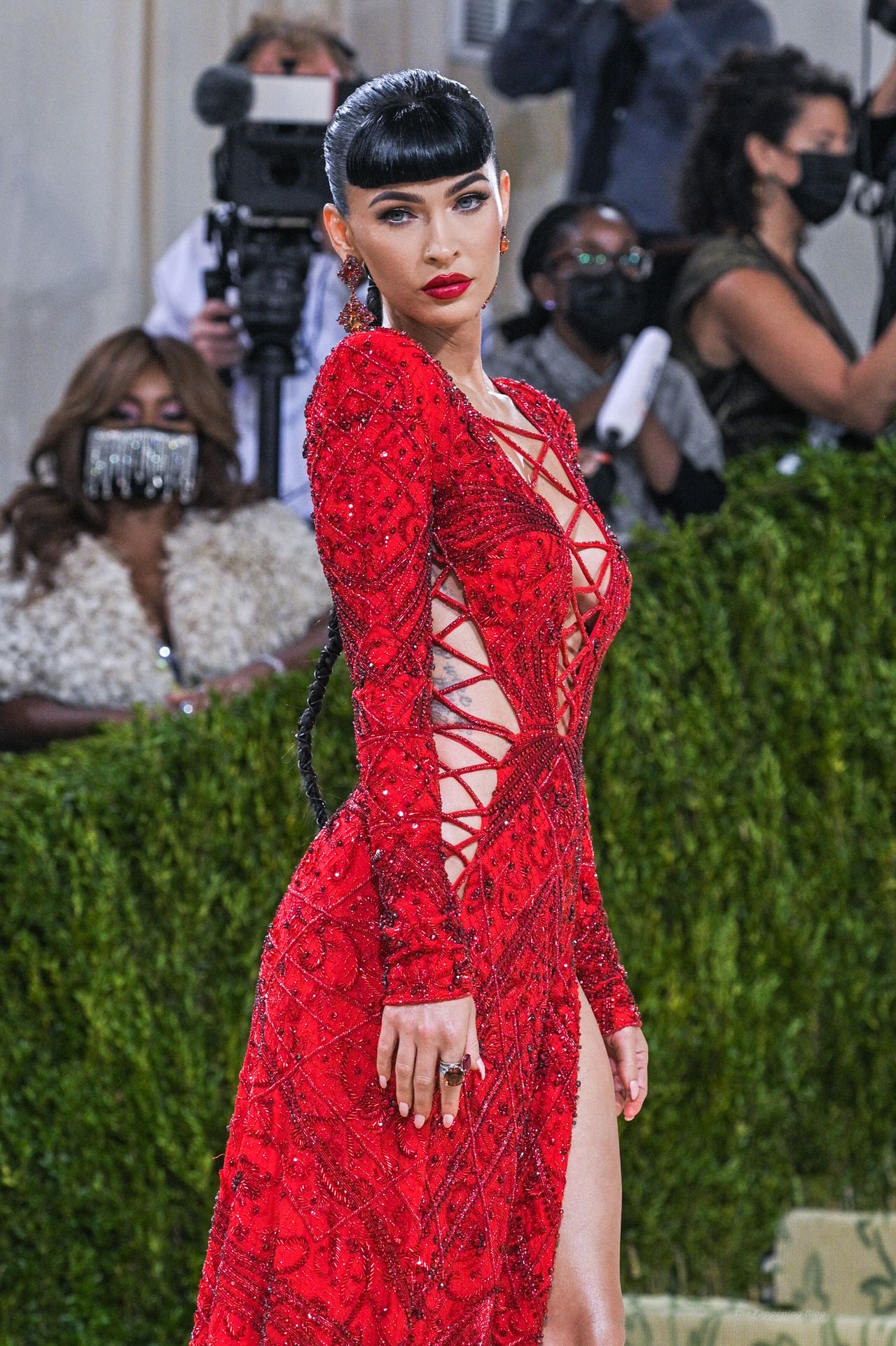 Megan Fox Looks Sexy in Red at the 2021 Met Gala in NYC (148 Photos) [Updated]