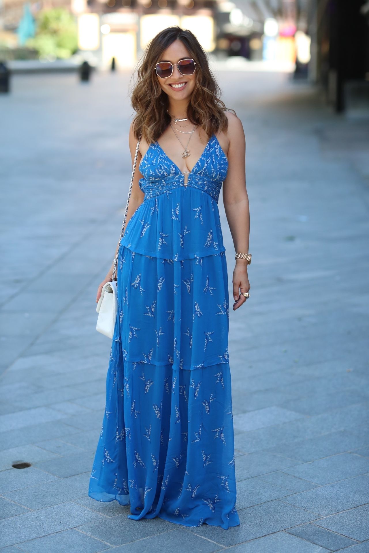 Myleene Klass Stuns in a Blue Dress in London (46 Photos)