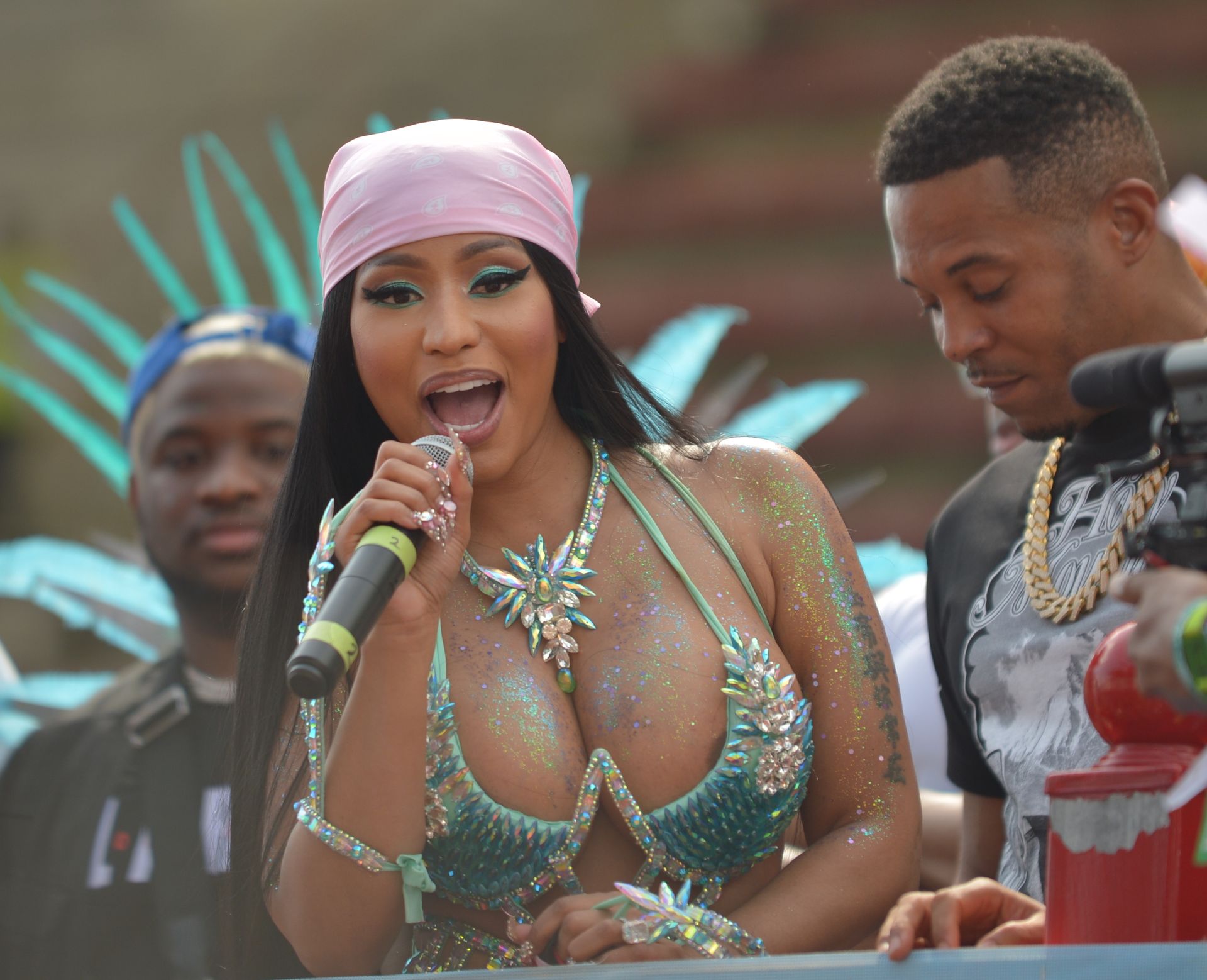 Nicki Minaj Shows Off to the Crowd on Top of a Music Truck at the Socadrome (17 Photos)