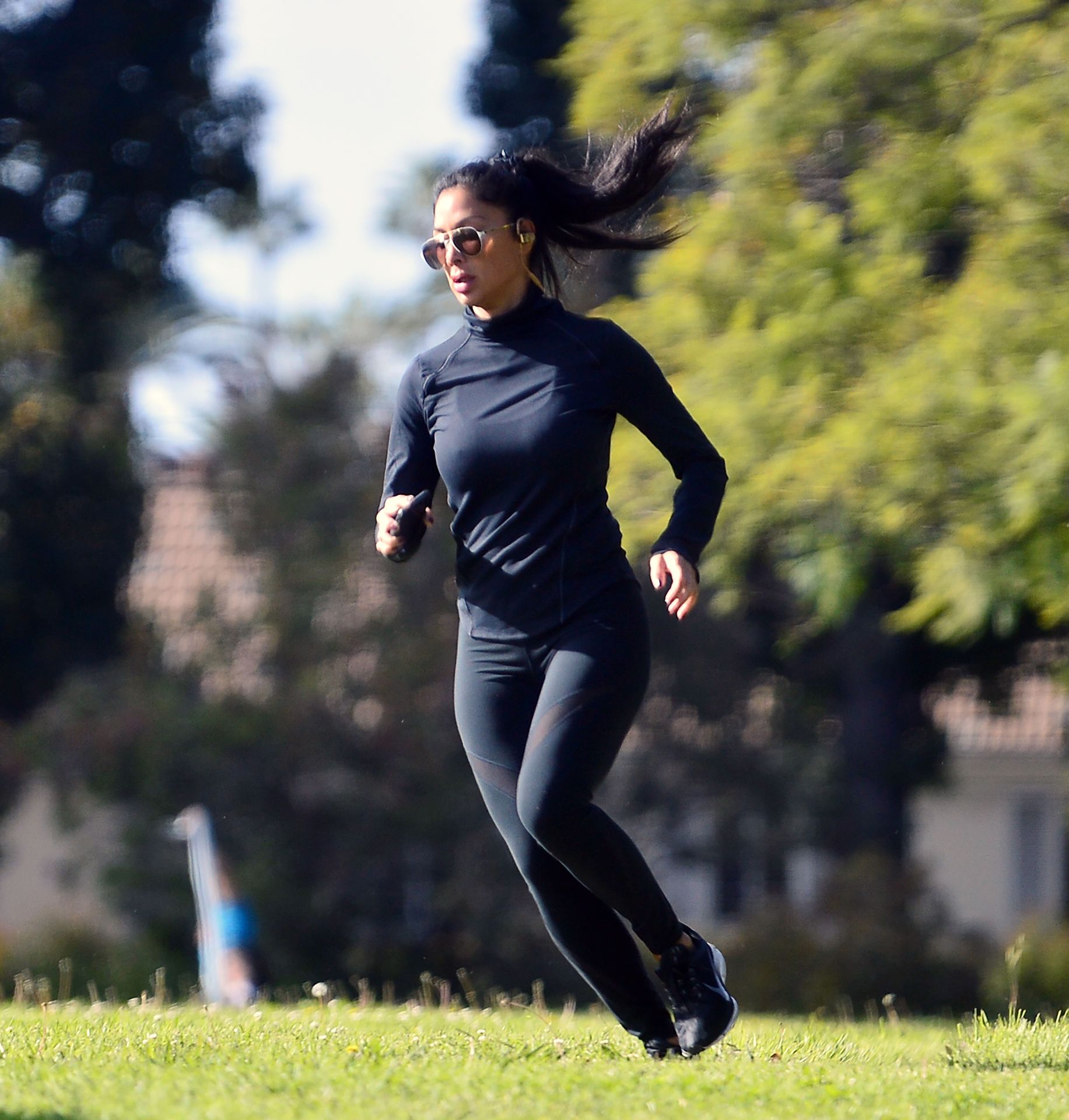 Nicole Scherzinger & Thom Evans Work Up a Sweat in a LA Park (34 Photos)