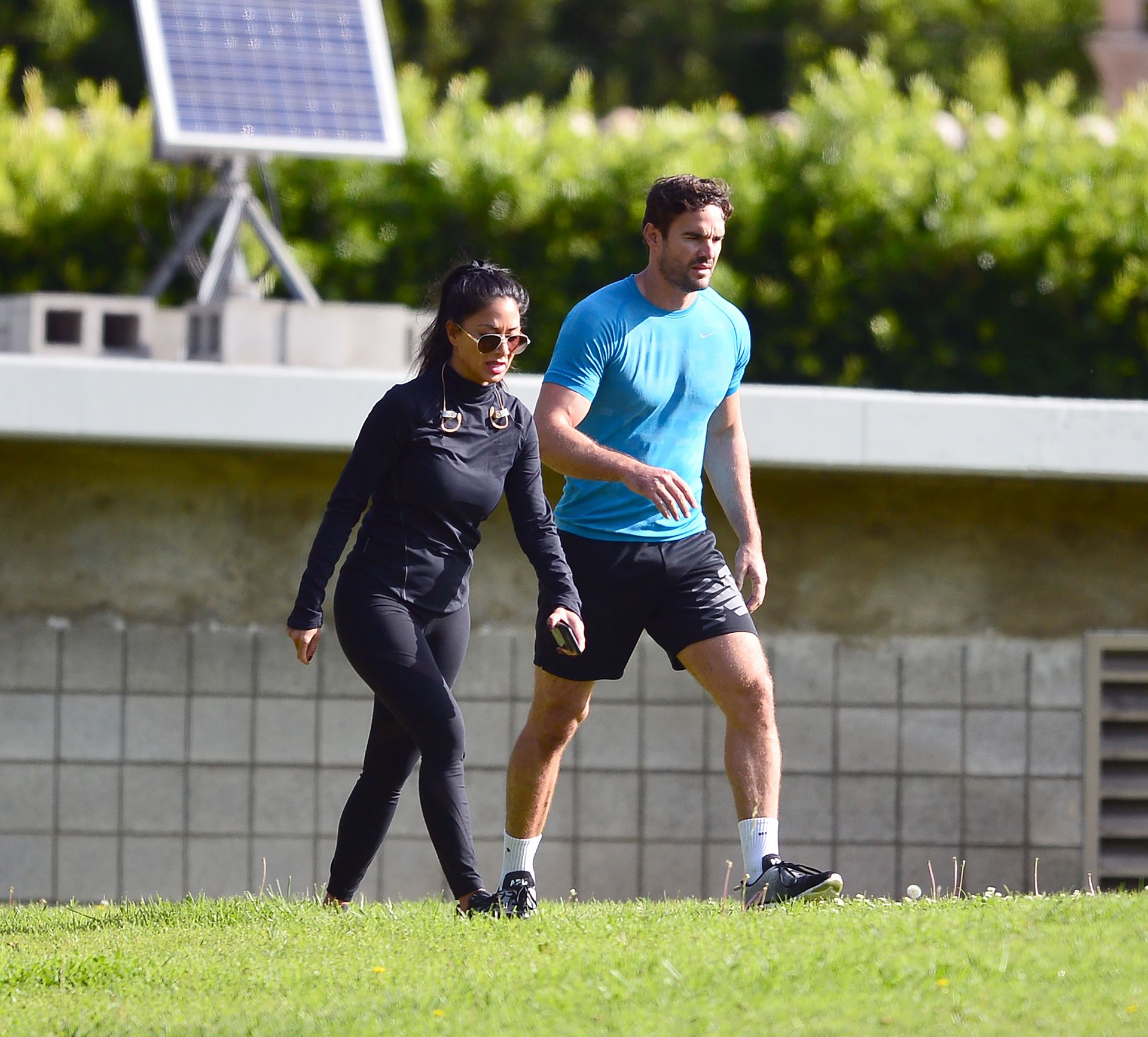 Nicole Scherzinger & Thom Evans Work Up a Sweat in a LA Park (34 Photos)