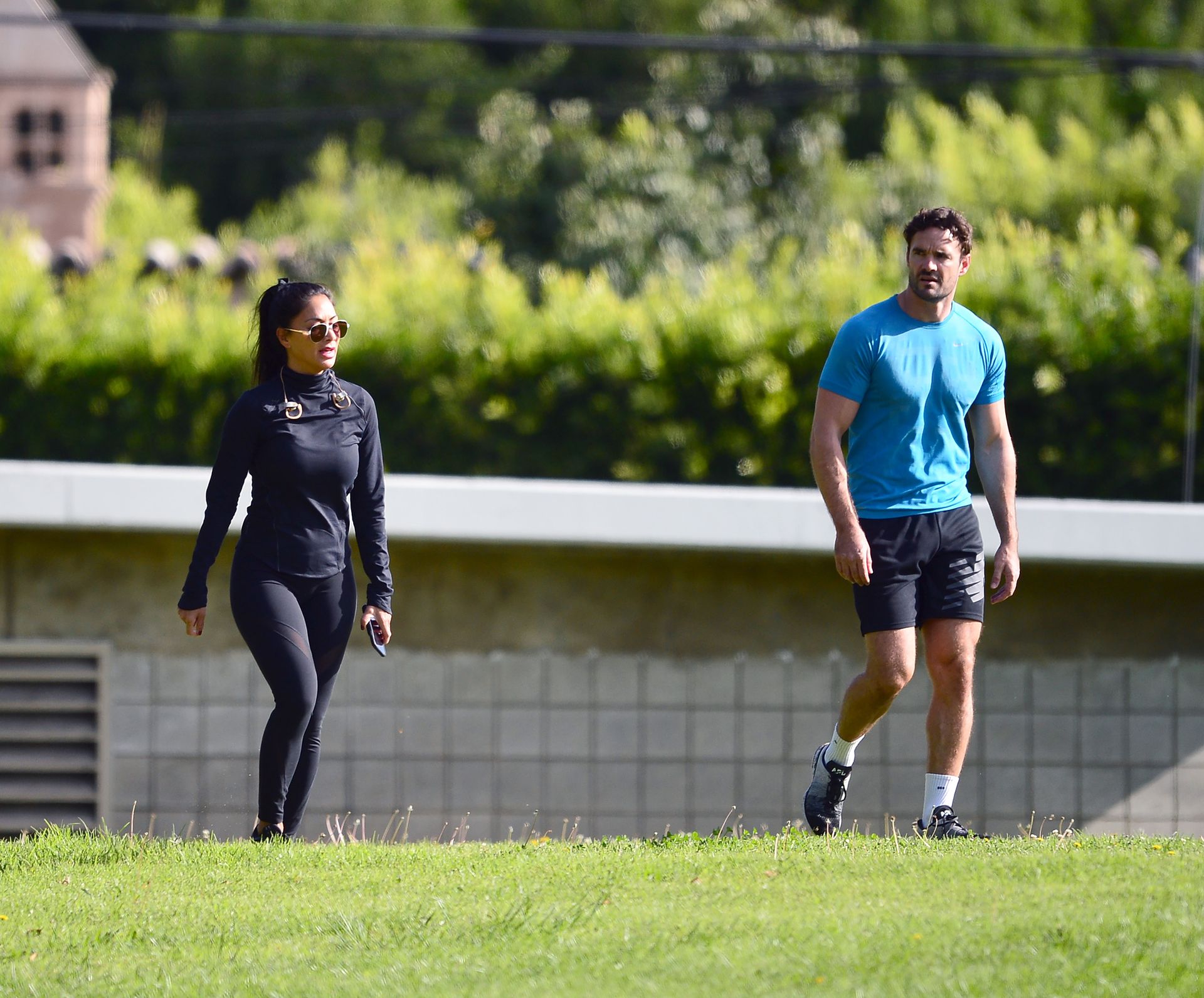 Nicole Scherzinger & Thom Evans Work Up a Sweat in a LA Park (34 Photos)