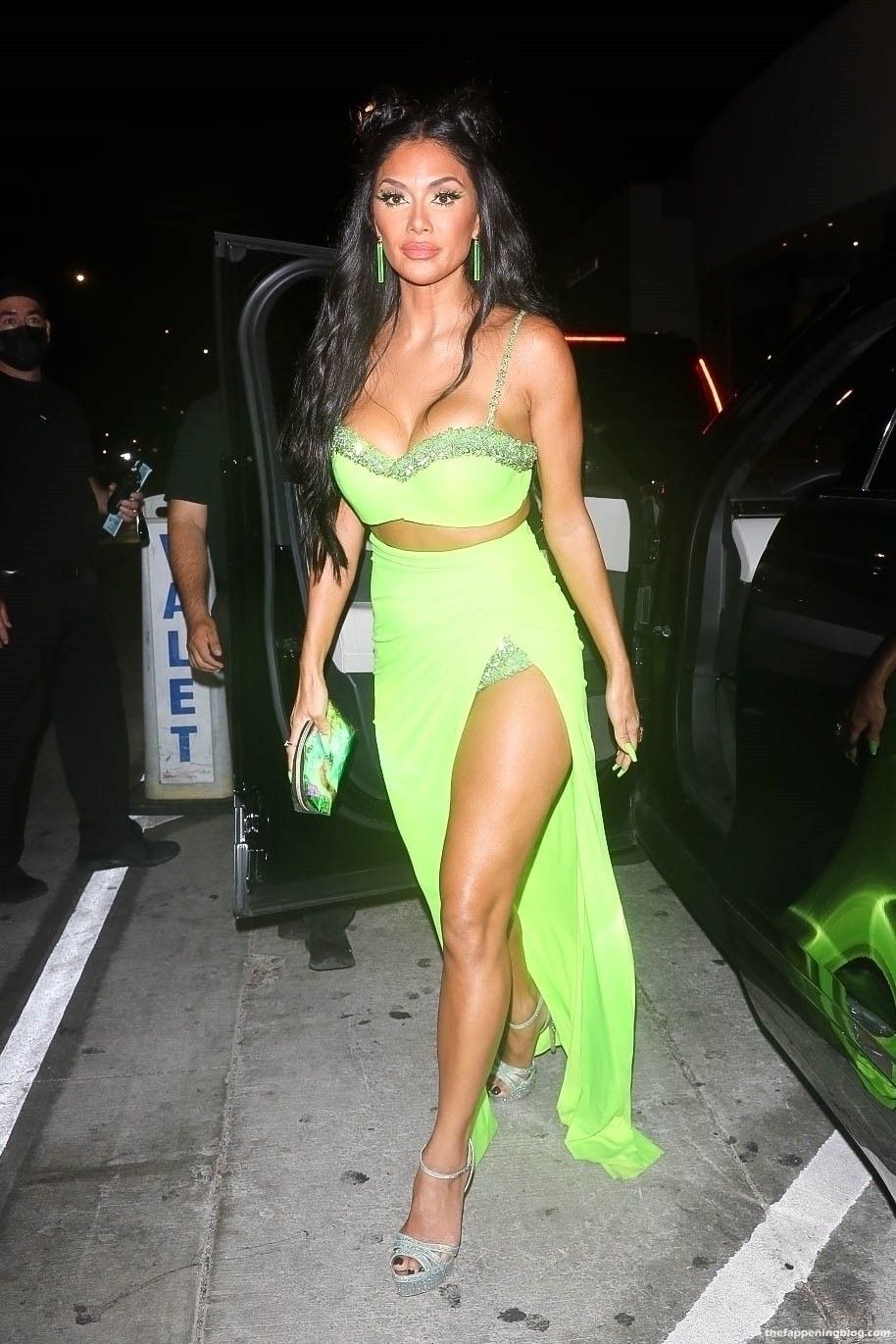 Nicole Scherzinger Wows in a Neon Green Crop-Top in LA (26 Photos)