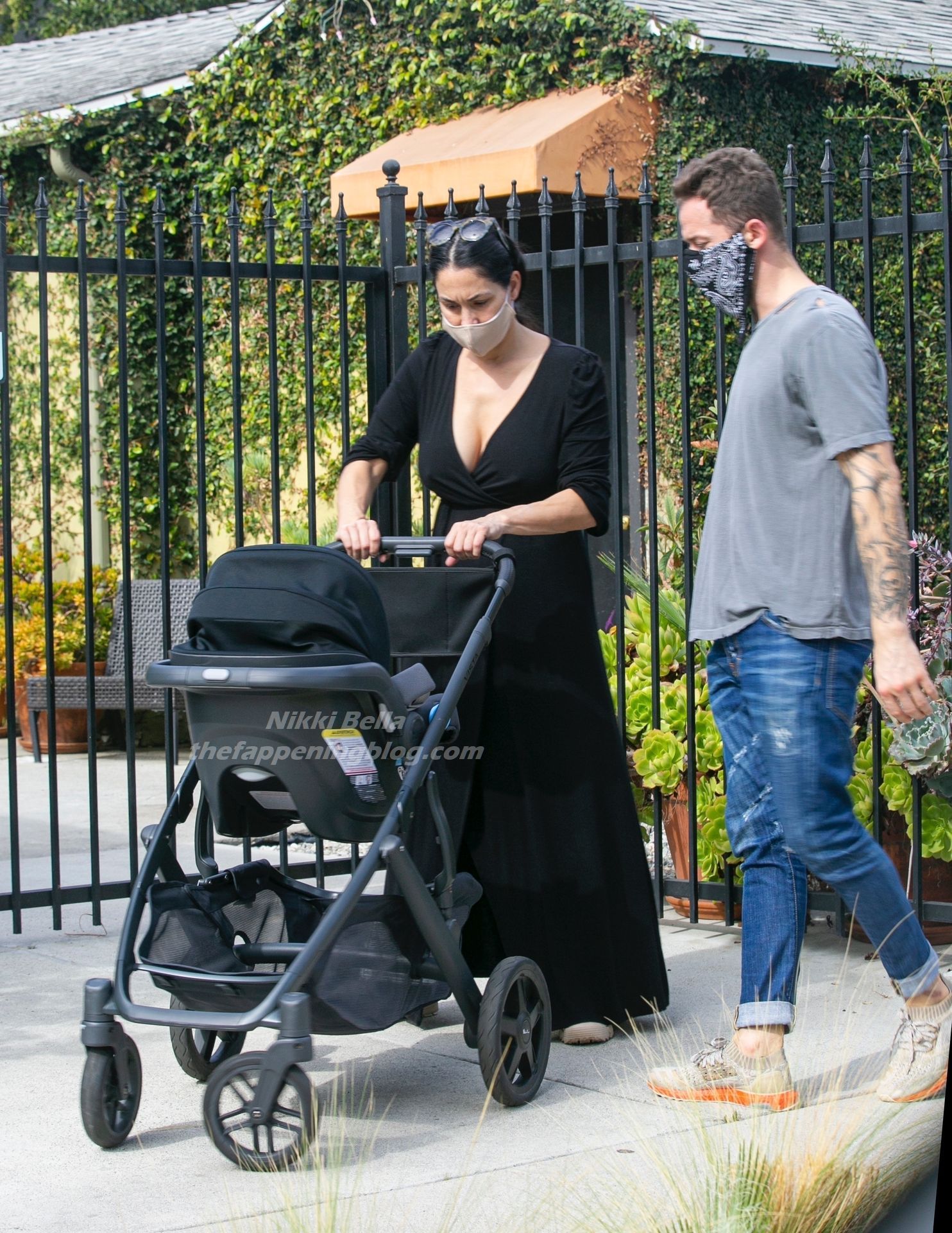 Nikki Bella & Artem Chigvintsev Take Son Out for a Walk (32 Photos)