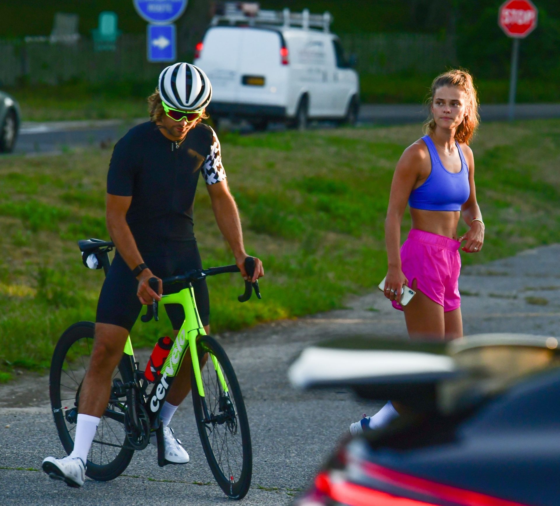 Nina Agdal & Jack Brinkley-Cook Chat After Their Work Out (Photos)