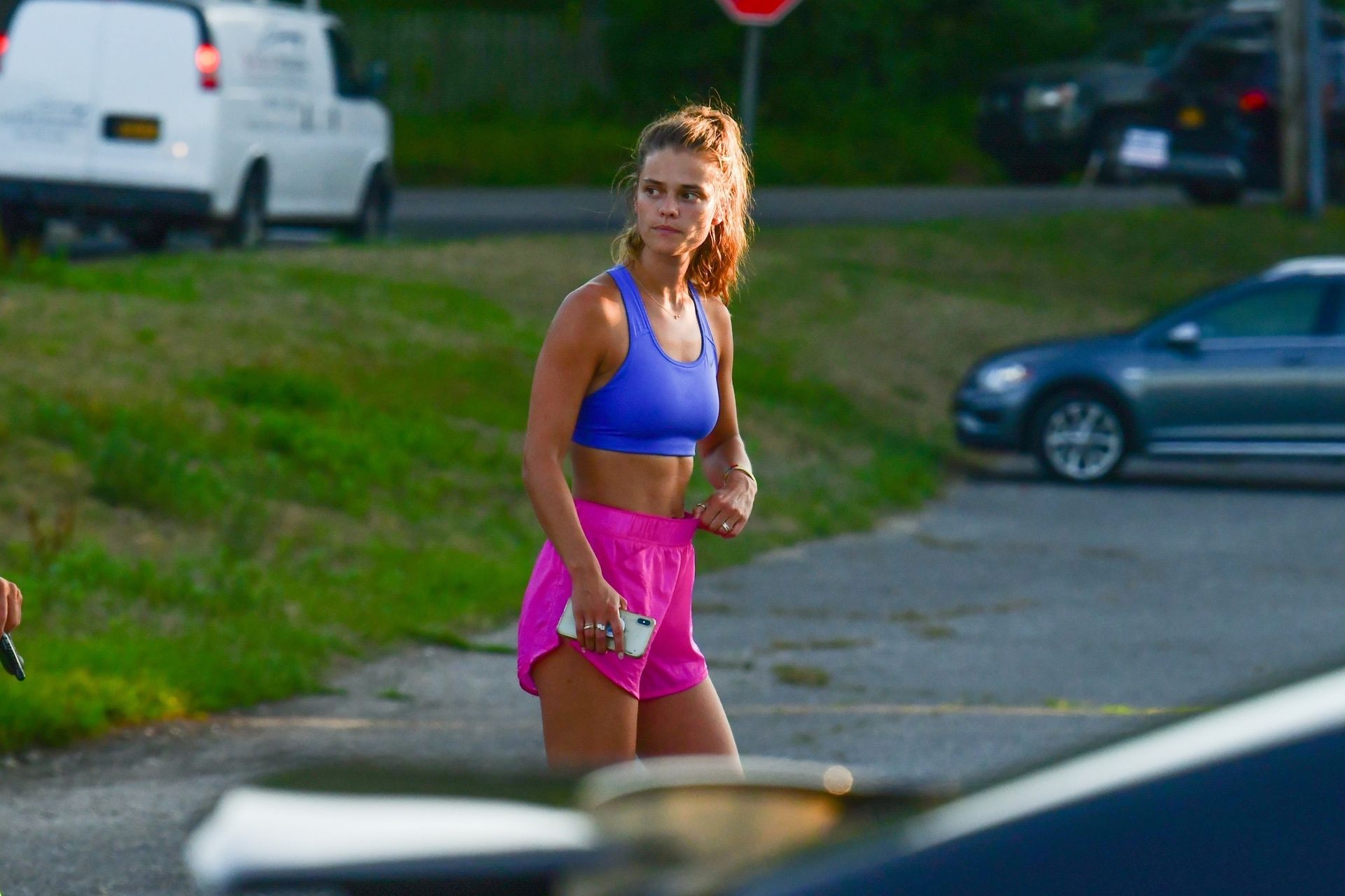 Nina Agdal & Jack Brinkley-Cook Chat After Their Work Out (Photos)