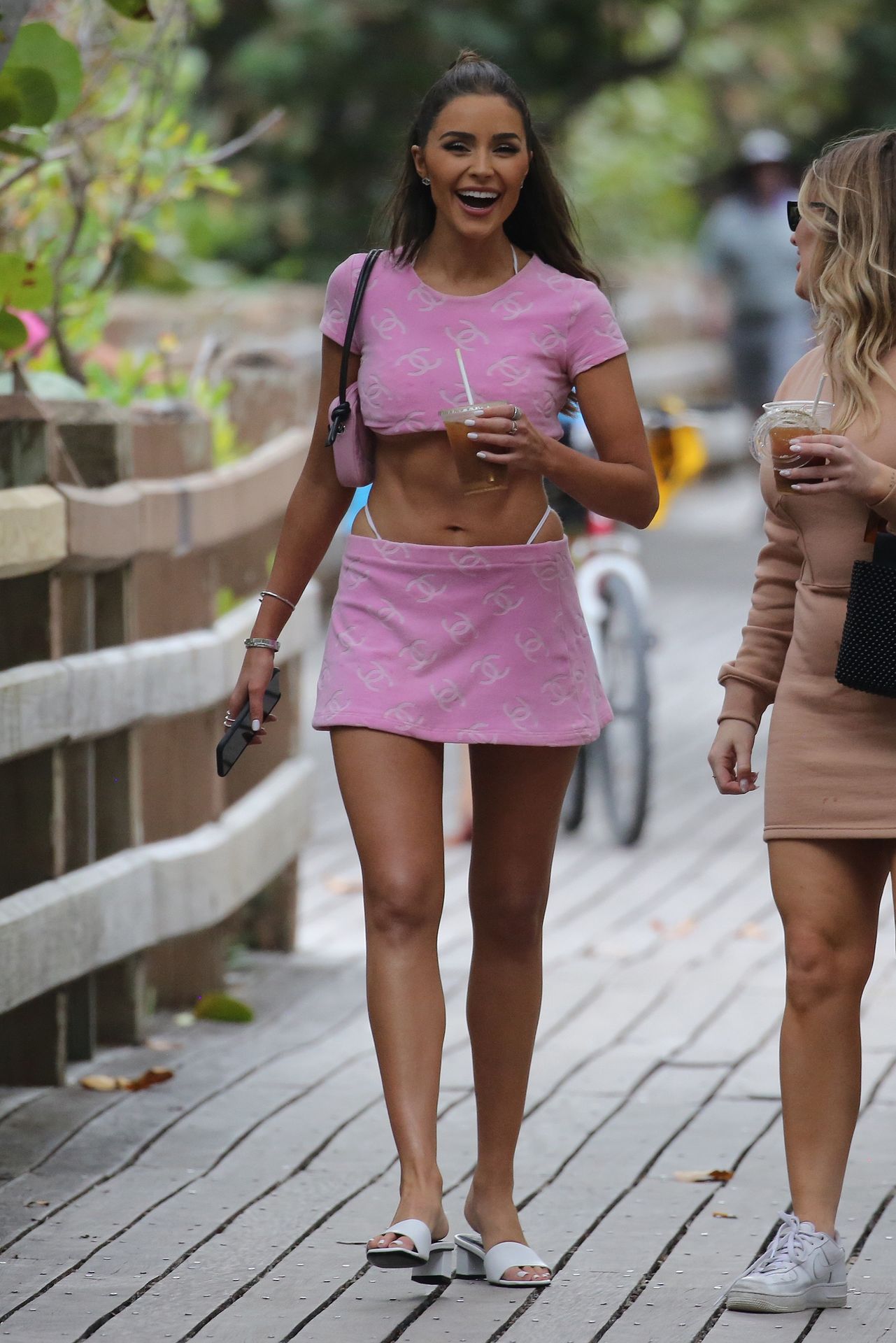 Olivia Culpo Wears a Revealing Chanel Crop Top and mini Skirt in Miami (50 Photos)