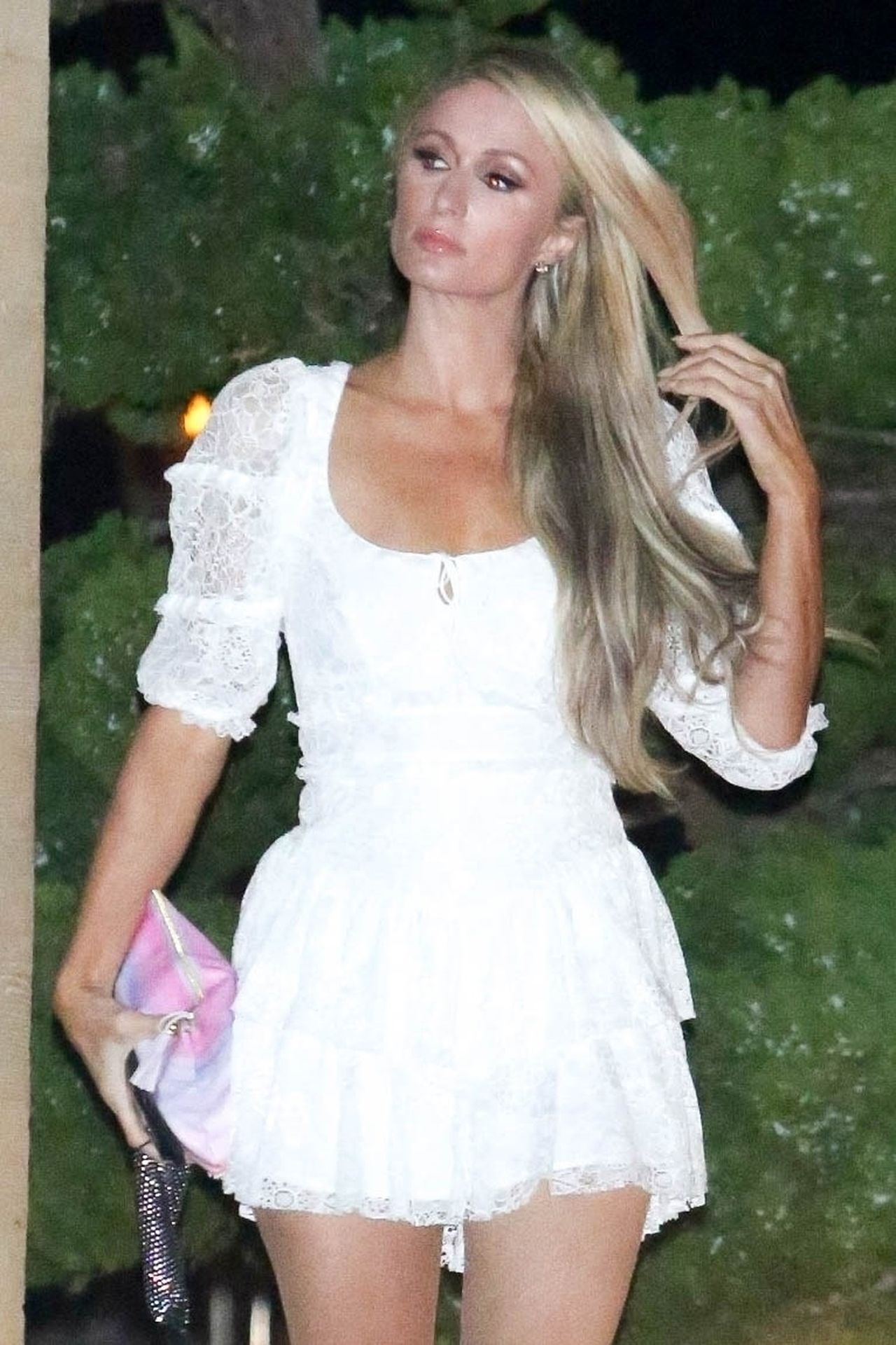Paris Hilton Arrives in a Short White Dress for Dinner at Nobu (44 Photos)
