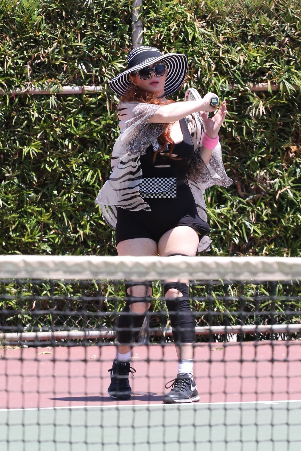 Phoebe Price Attends Tennis Practice in Ripped Up Leggings at the Park (45 Photos)