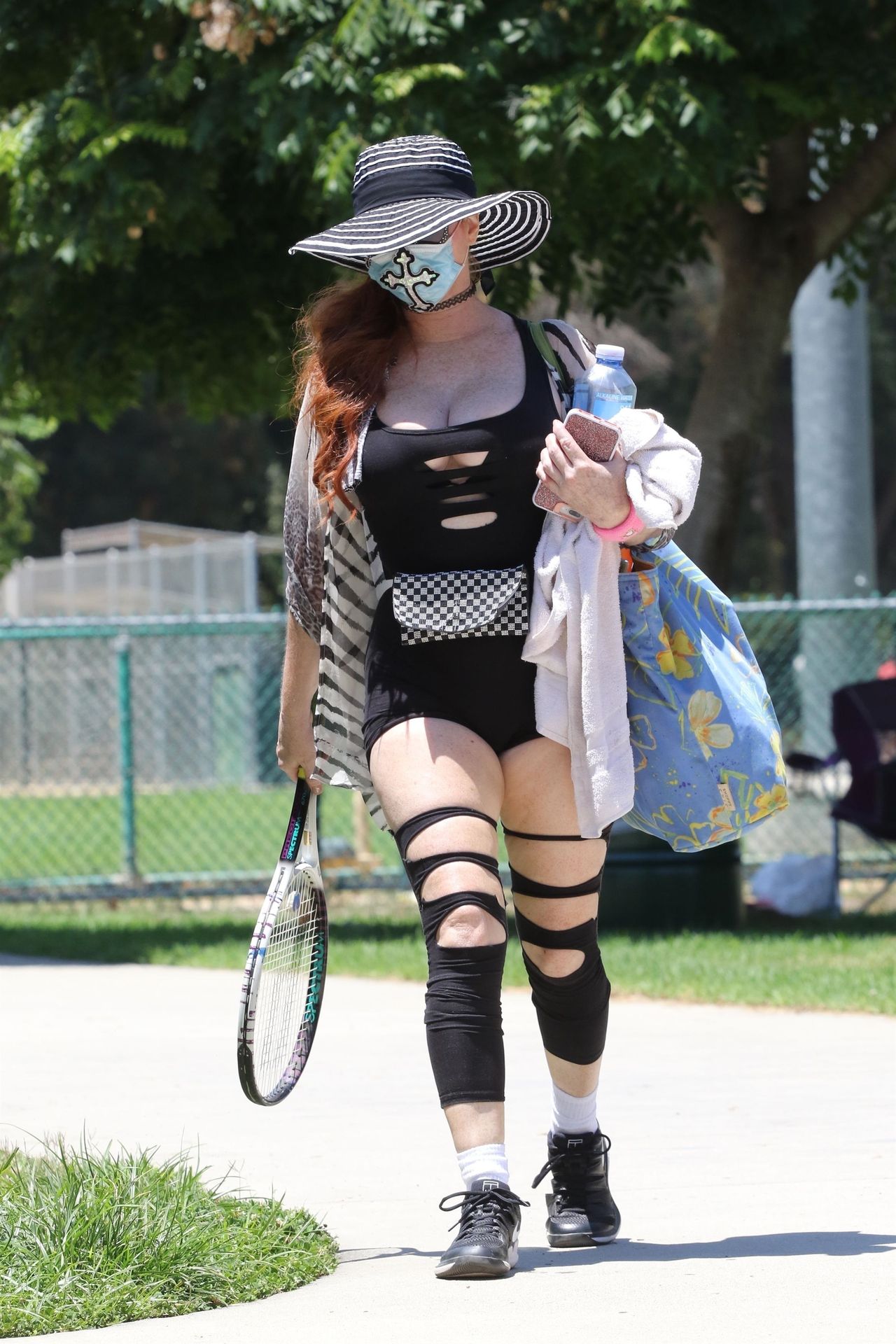 Phoebe Price Attends Tennis Practice in Ripped Up Leggings at the Park (45 Photos)