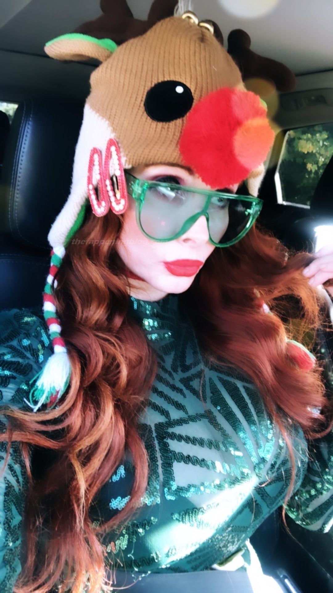 Phoebe Price Poses in a See-Through Christmas Outfit (22 Photos)