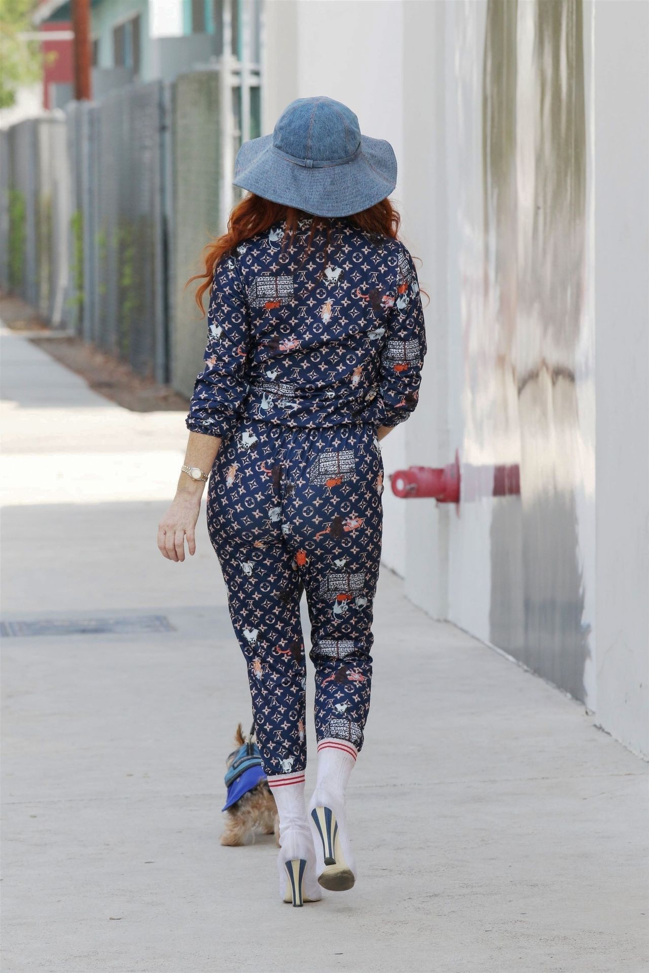 Phoebe Price Sports a Louis Vuitton Track Suit for a Stroll (35 Photos)