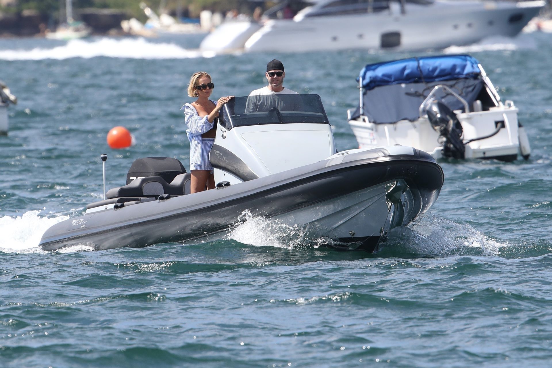 Michael Clarke & Pip Edwards Appeared to be All Smiles while Boating Around Sydney (50 Photos)