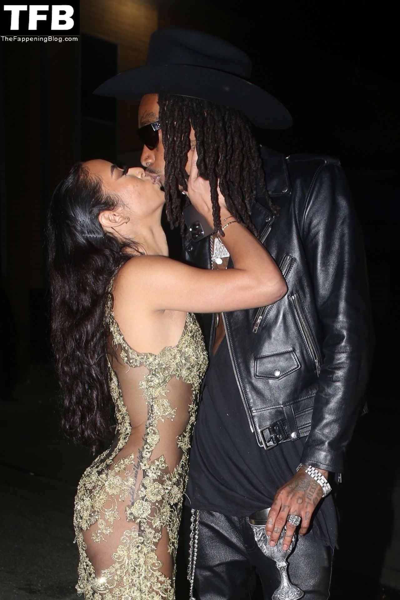 Wiz Khalifa Kisses Aimee Aguilar Outside Snoop Doggs Birthday Party (15 Photos + Video)