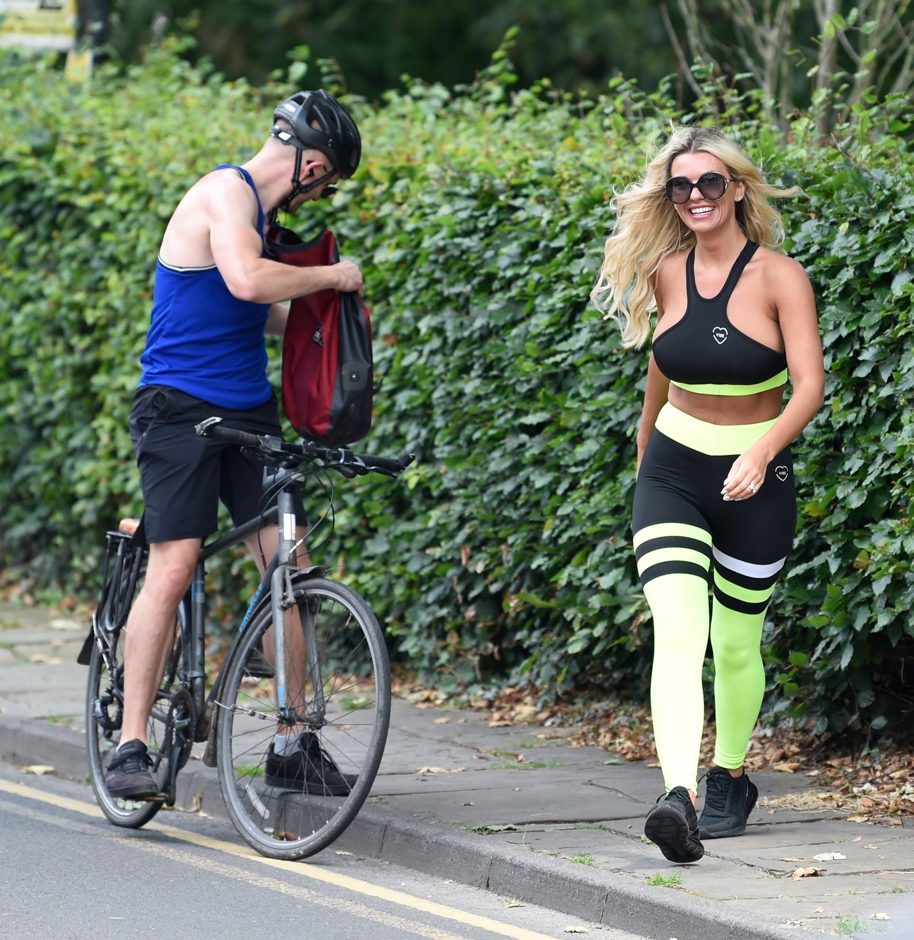 Sexy Christine McGuiness Saves the Day as a Biker Drops His Bag (34 Photos)