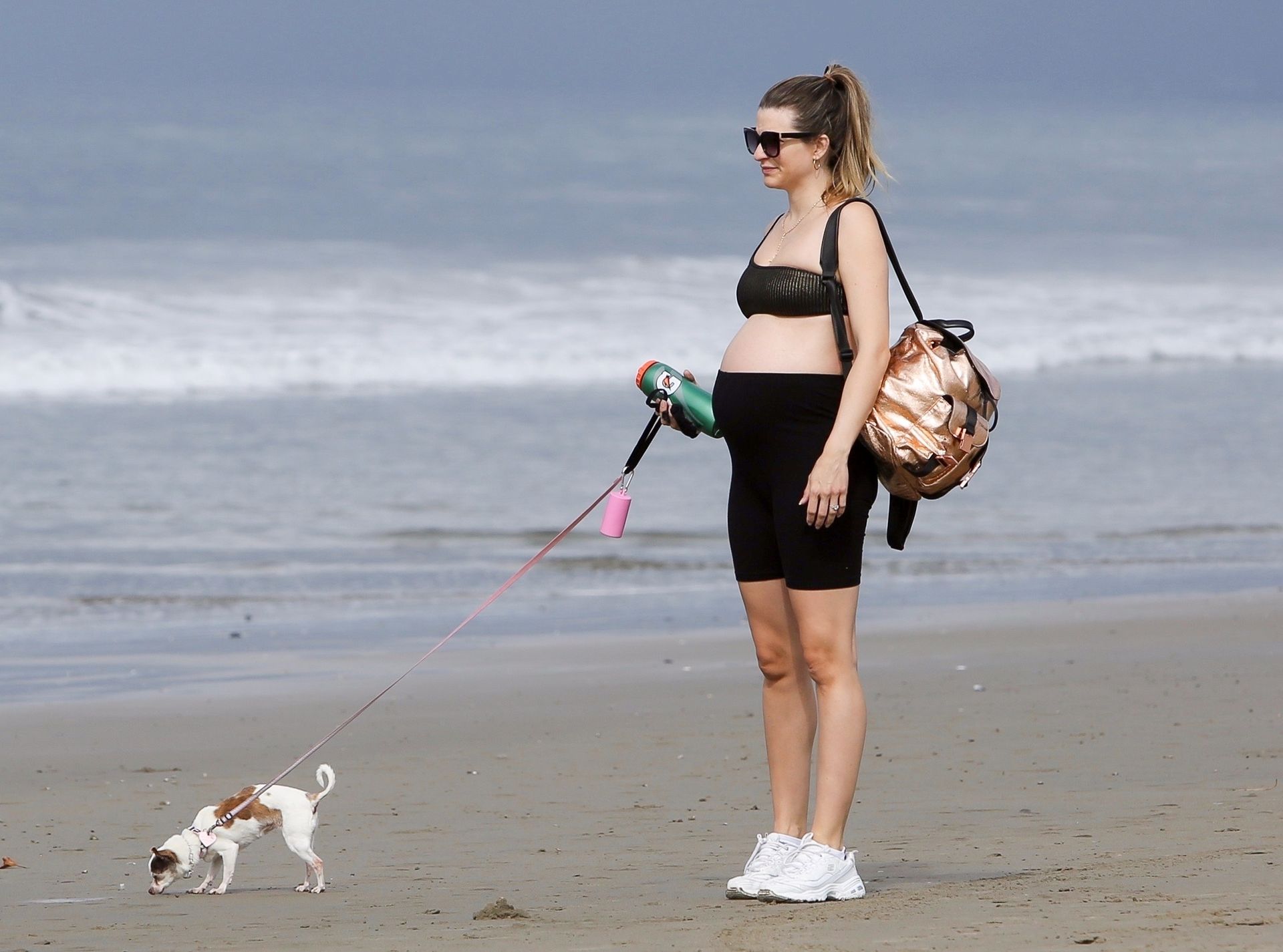 Rachel McCord Wears a Mask and Shows Off her Baby Bump at the Beach (15 Photos)