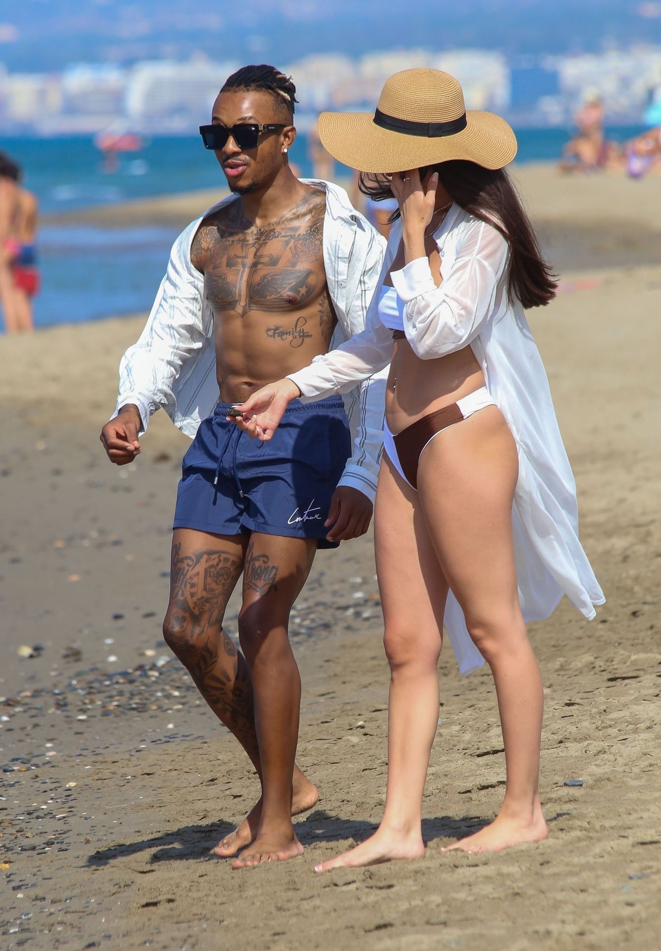 Rebecca Gormley & Biggs Chris Are Spotted on the Beaches of Marbella (52 Photos)