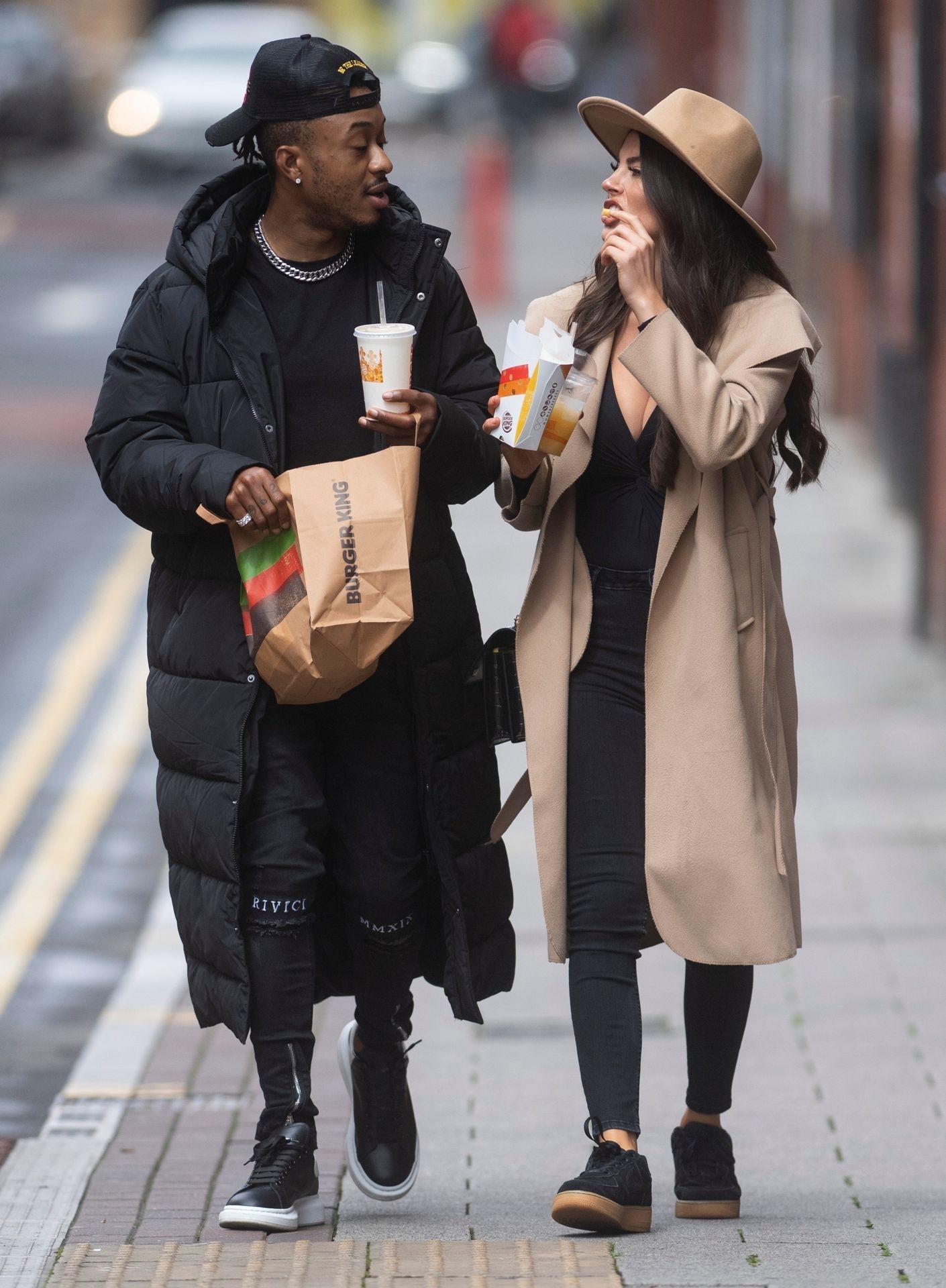Rebecca Gormley & Biggs Chris Enjoy a Takeaway Burger King in Newcastle (29 Photos)