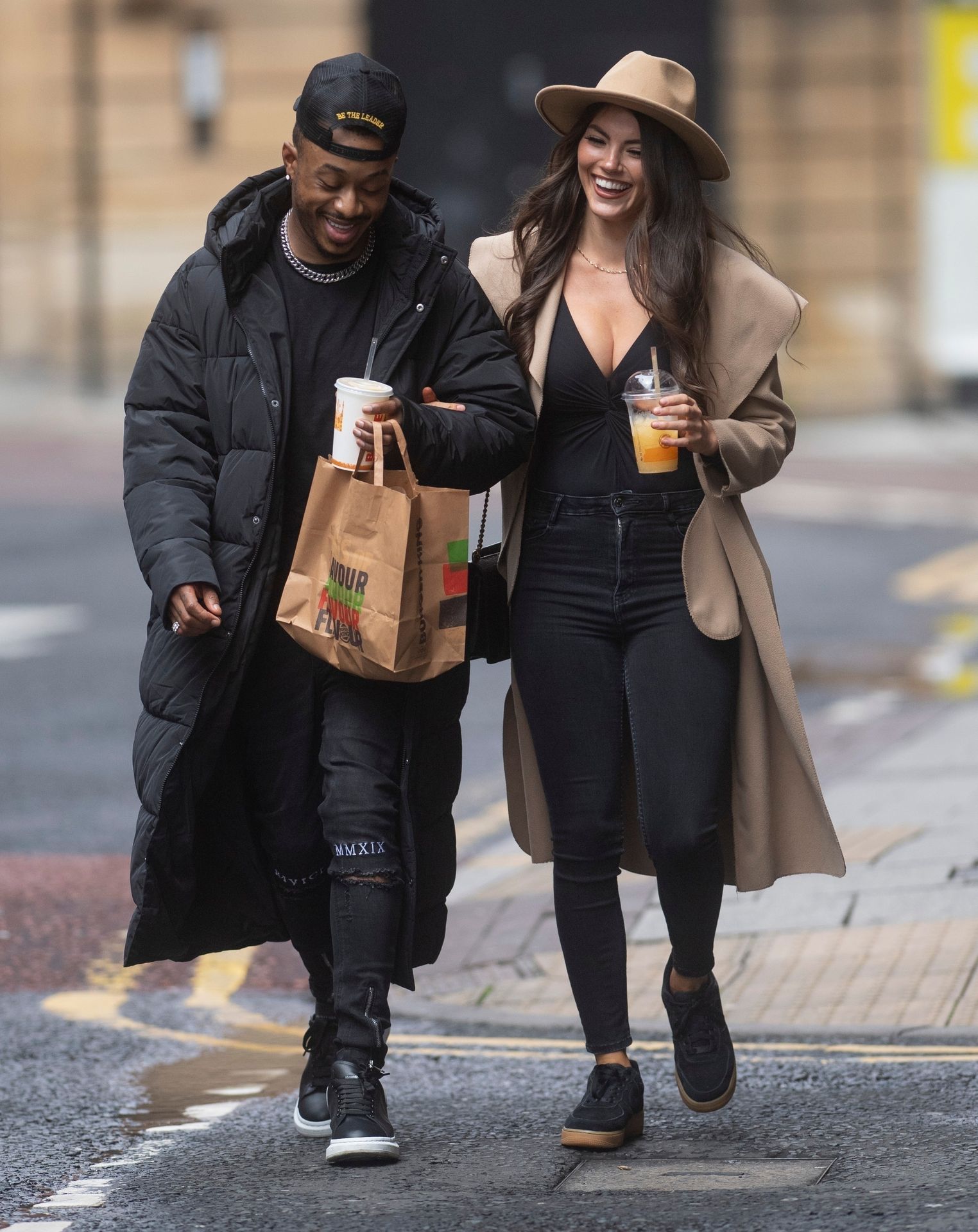 Rebecca Gormley & Biggs Chris Enjoy a Takeaway Burger King in Newcastle (29 Photos)
