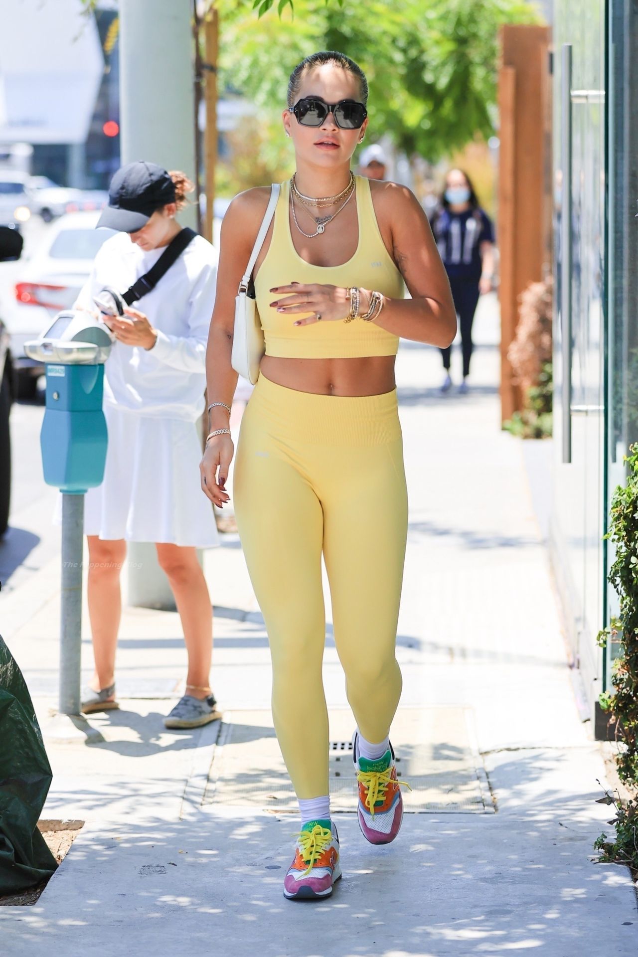 Rita Ora Flaunts Her Sensational Physique in All Yellow Gym Wear (44 Photos)