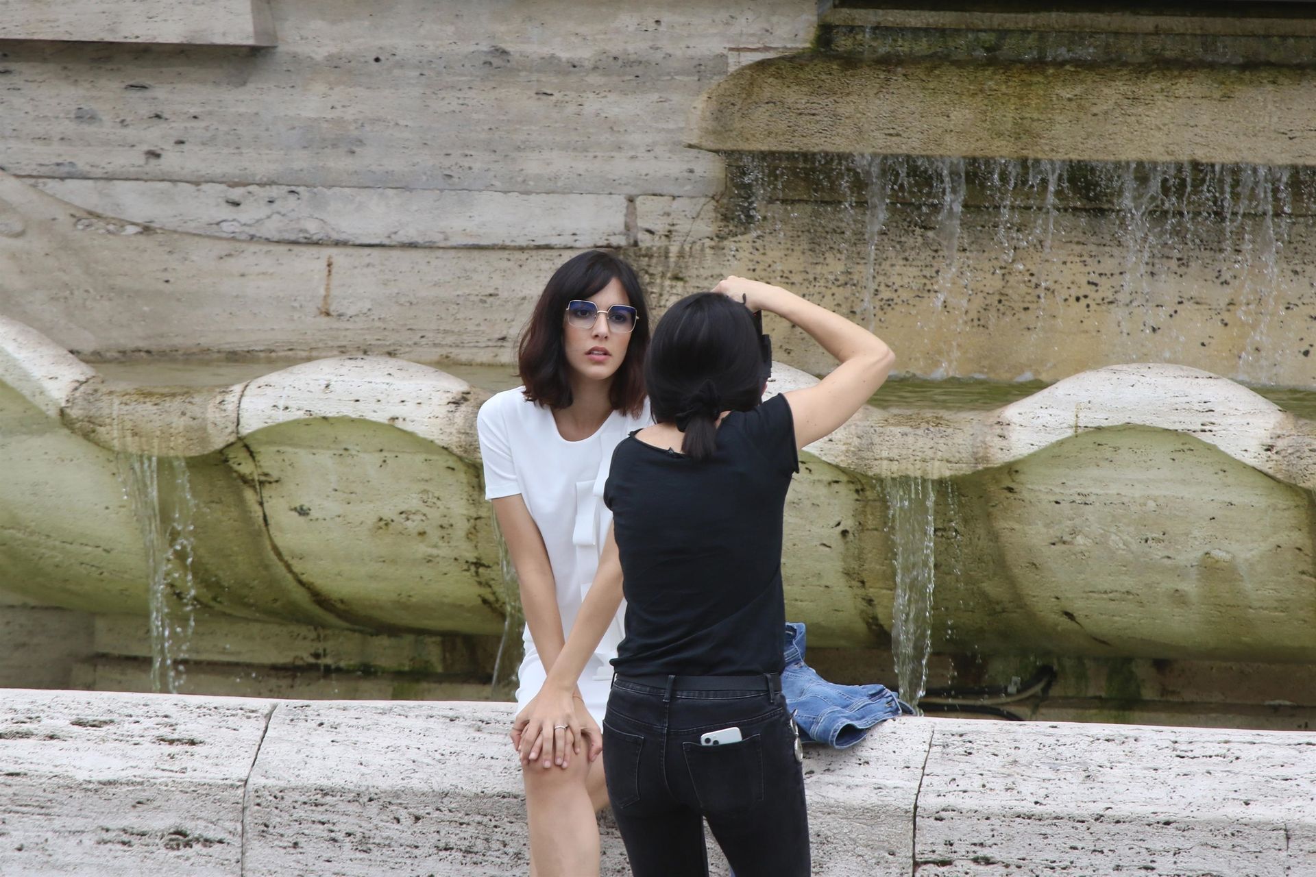 Rocio Munoz Morales Flashes Her Tits During a Photoshoot in Rome (38 Photos)
