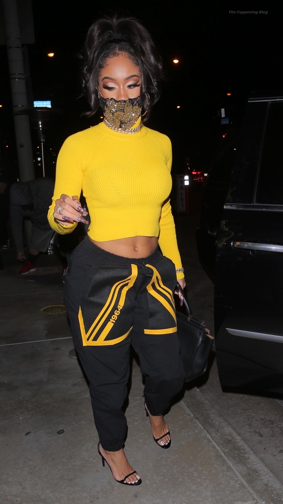 Saweetie Makes a Bold Statement in Yellow as She Arrives for Dinner in WeHo (15 Photos)