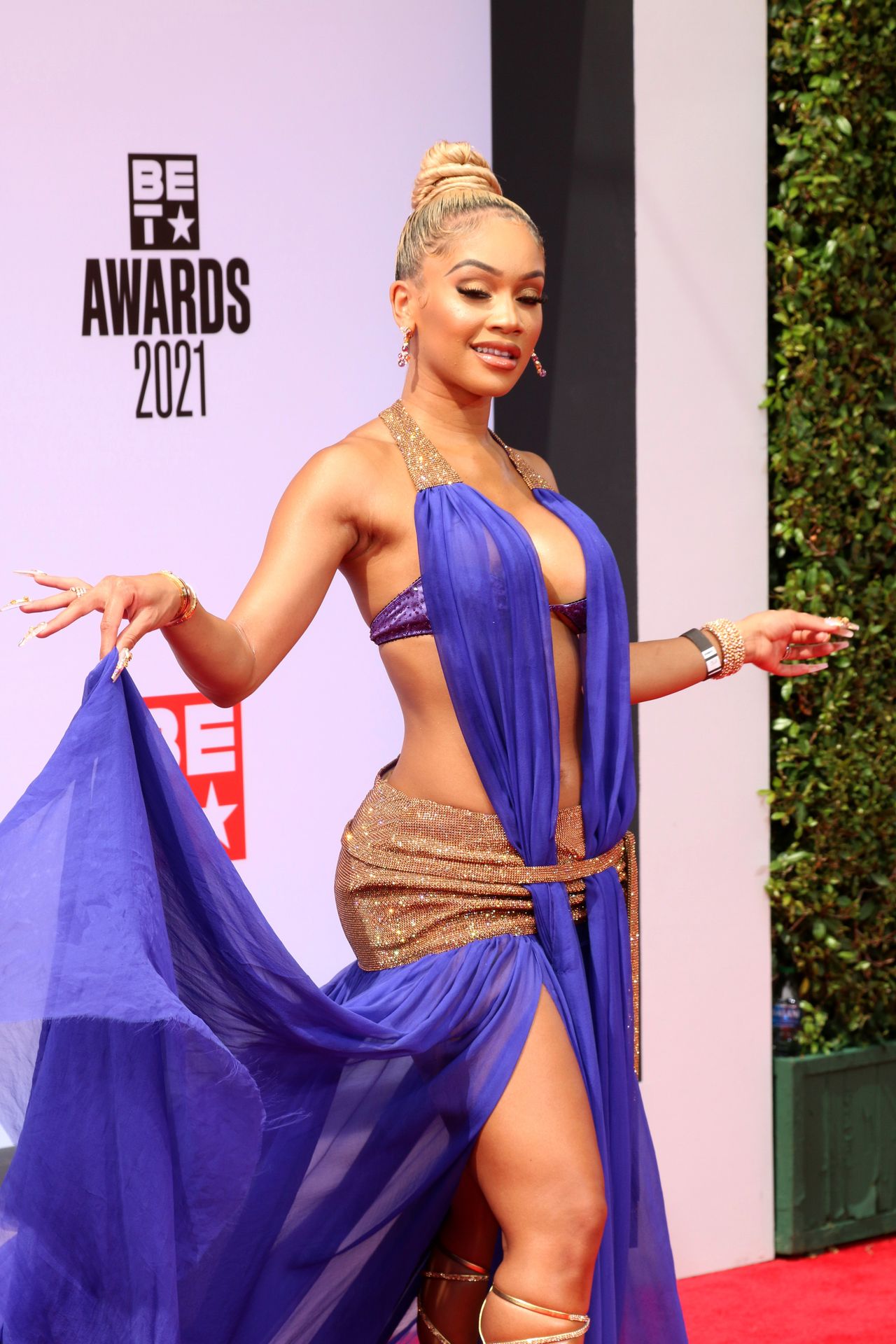 Saweetie Stuns in a Blue Dress at the BET Awards (46 Photos) [Updated]