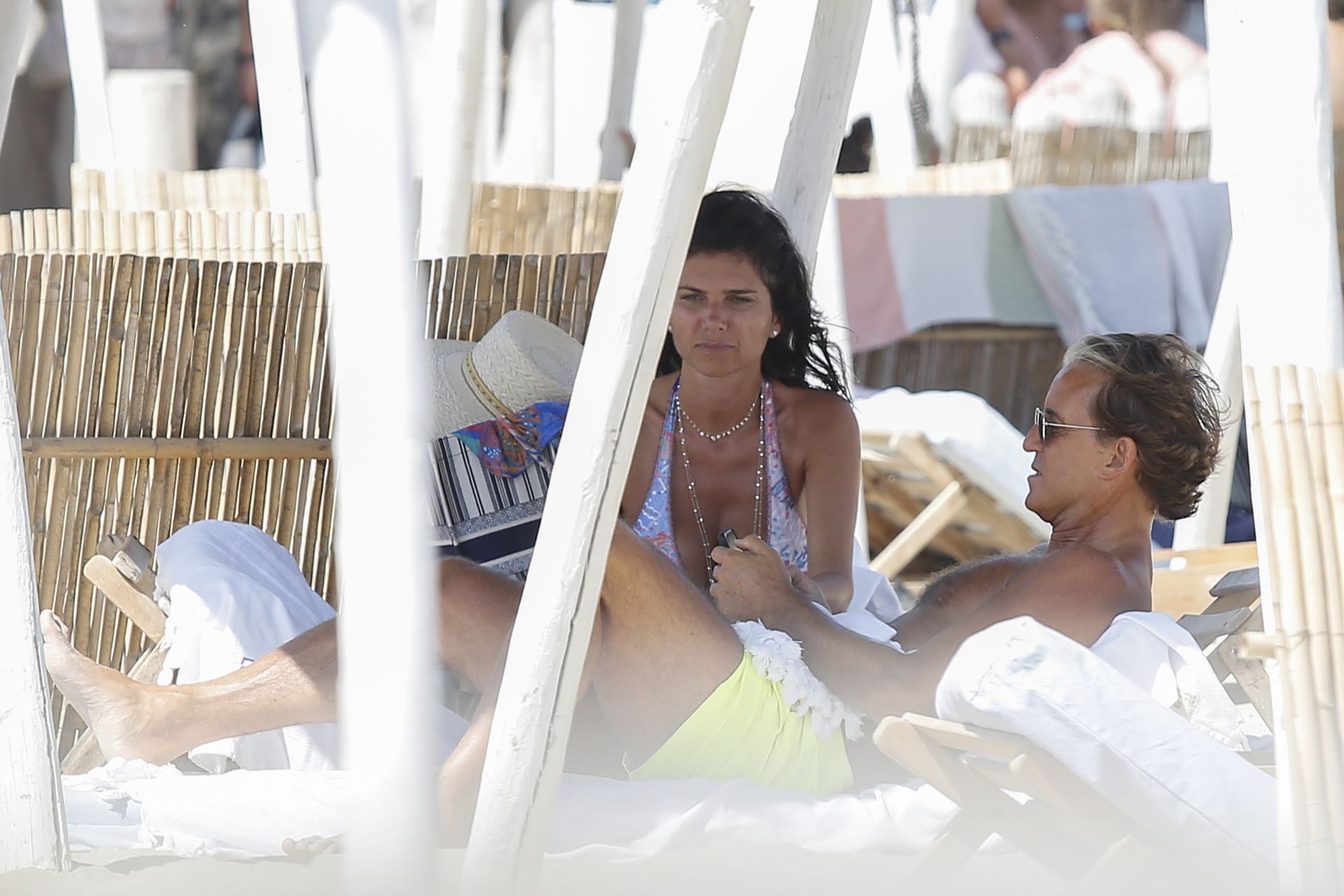 Silvia Fortini & Roberto Mancini Are Seen on the Beach in Saint-Tropez (15 Photos)