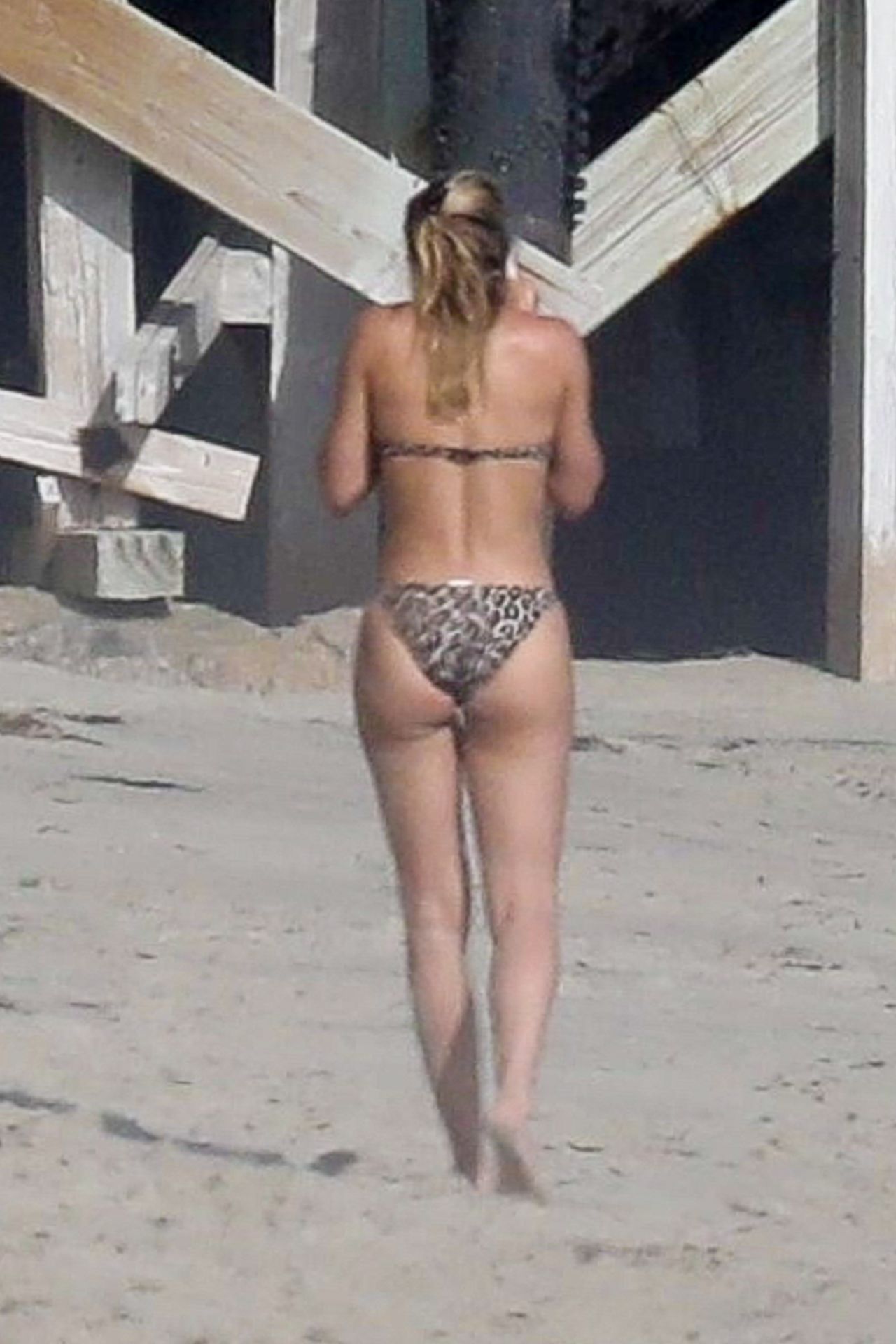 Sofia Richie Wears a Leopard Print Bikini Tanning with Scott Disick in Malibu (39 Photos)