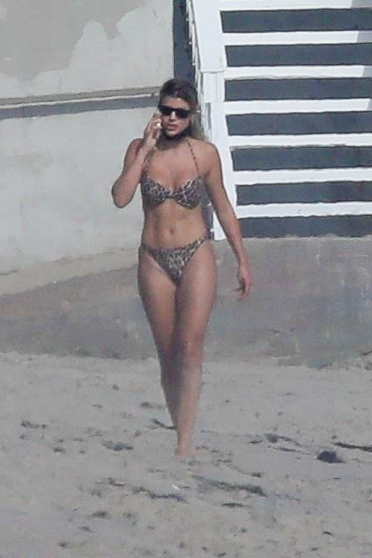 Sofia Richie Wears a Leopard Print Bikini Tanning with Scott Disick in Malibu (39 Photos)