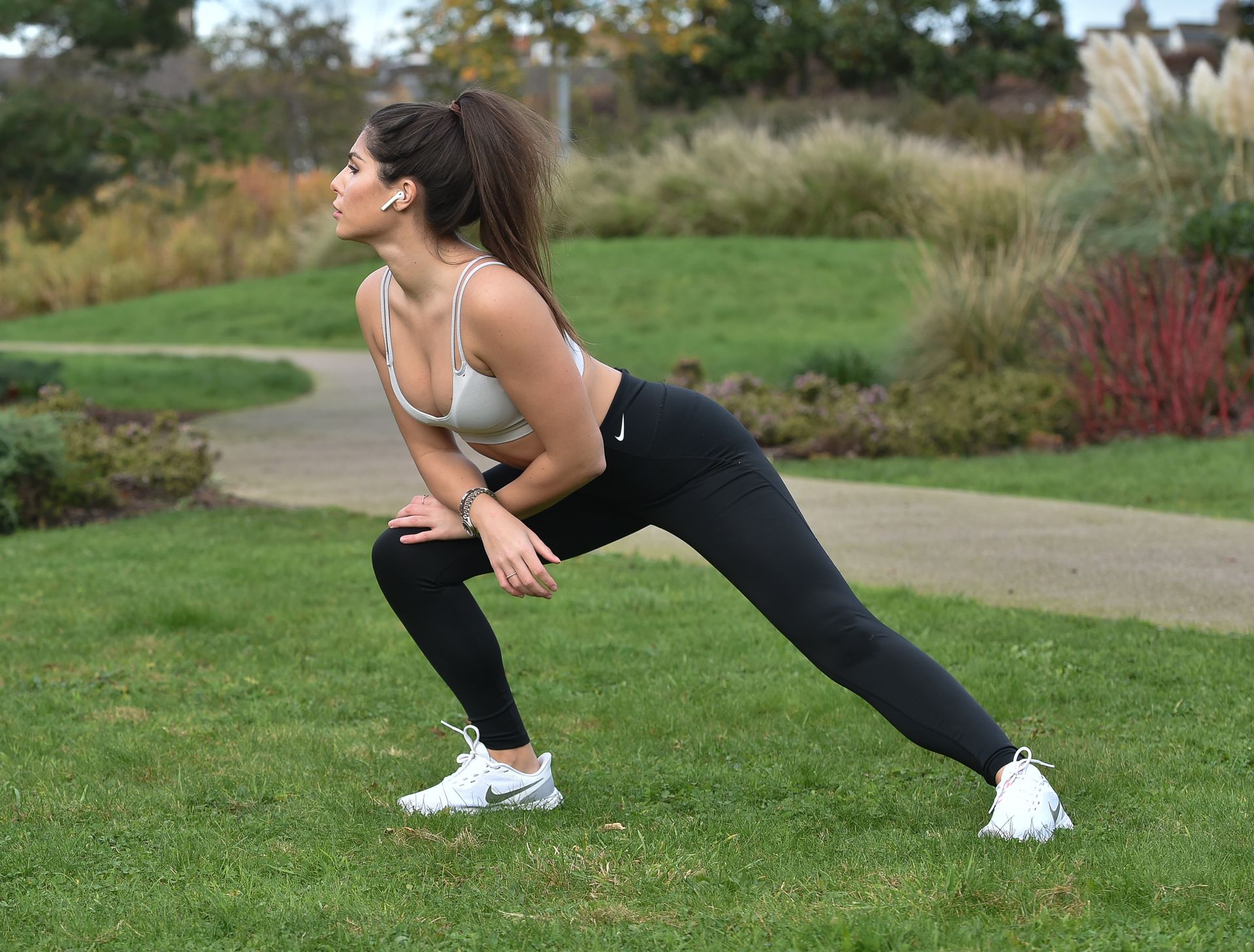 Stina Sanders Strips Off For Her Morning Workout at a Park in Battersea (44 Photos)