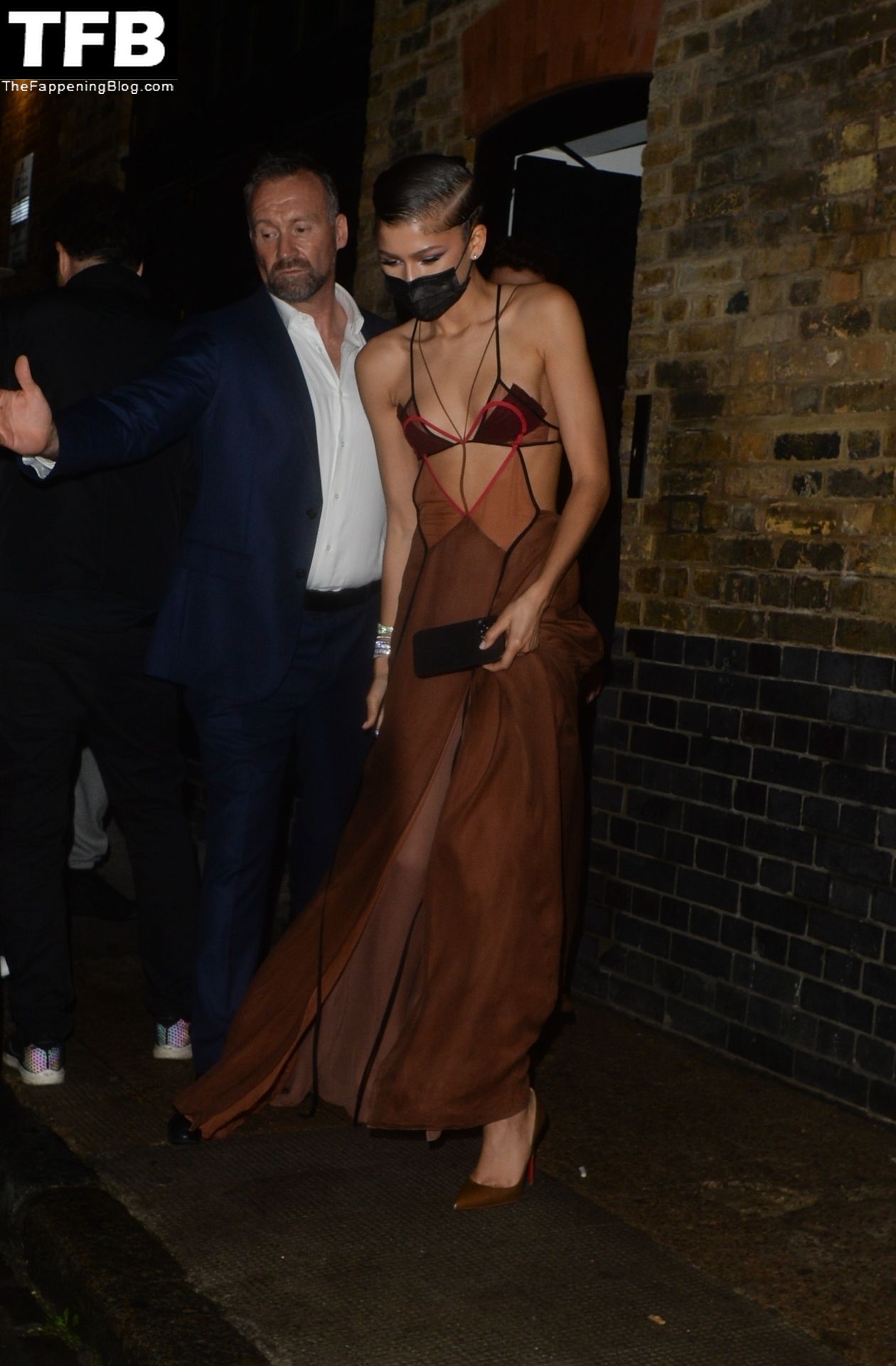 Zendaya Looks Hot in a Gown with Racy Sheer Panels at Chiltern Firehouse in London (46 Photos)
